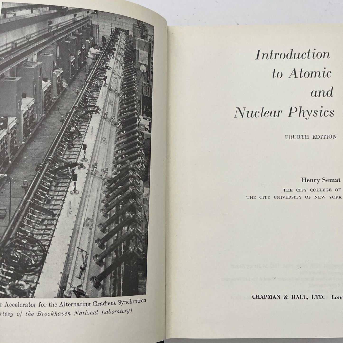 Introduction to Atomic and Nuclear Physics by Henry Semat 4th edition 1963 HC