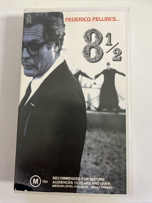 Federico Fellini's 8 1/2 (VHS, 1963) PAL  Marcello Mastroianni
