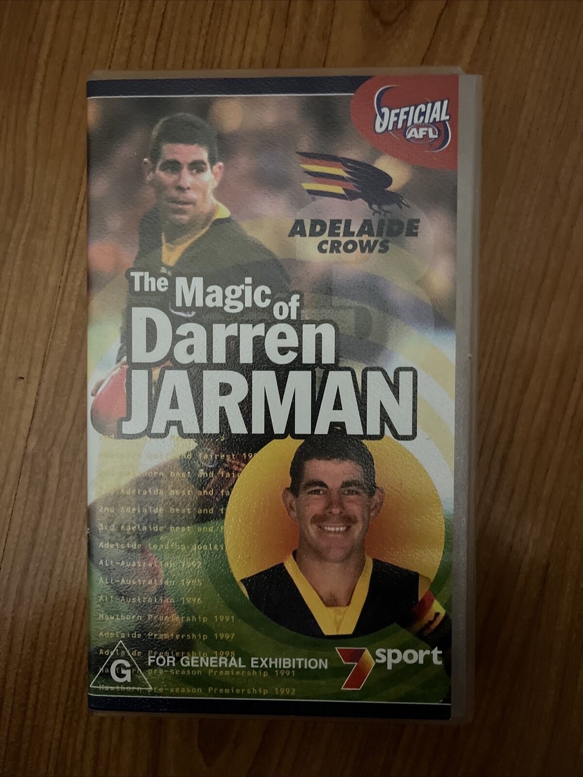 3x Adelaide Crows - Darren Jarman, Still Crowing 98, Malcolm Blight VHS PAL