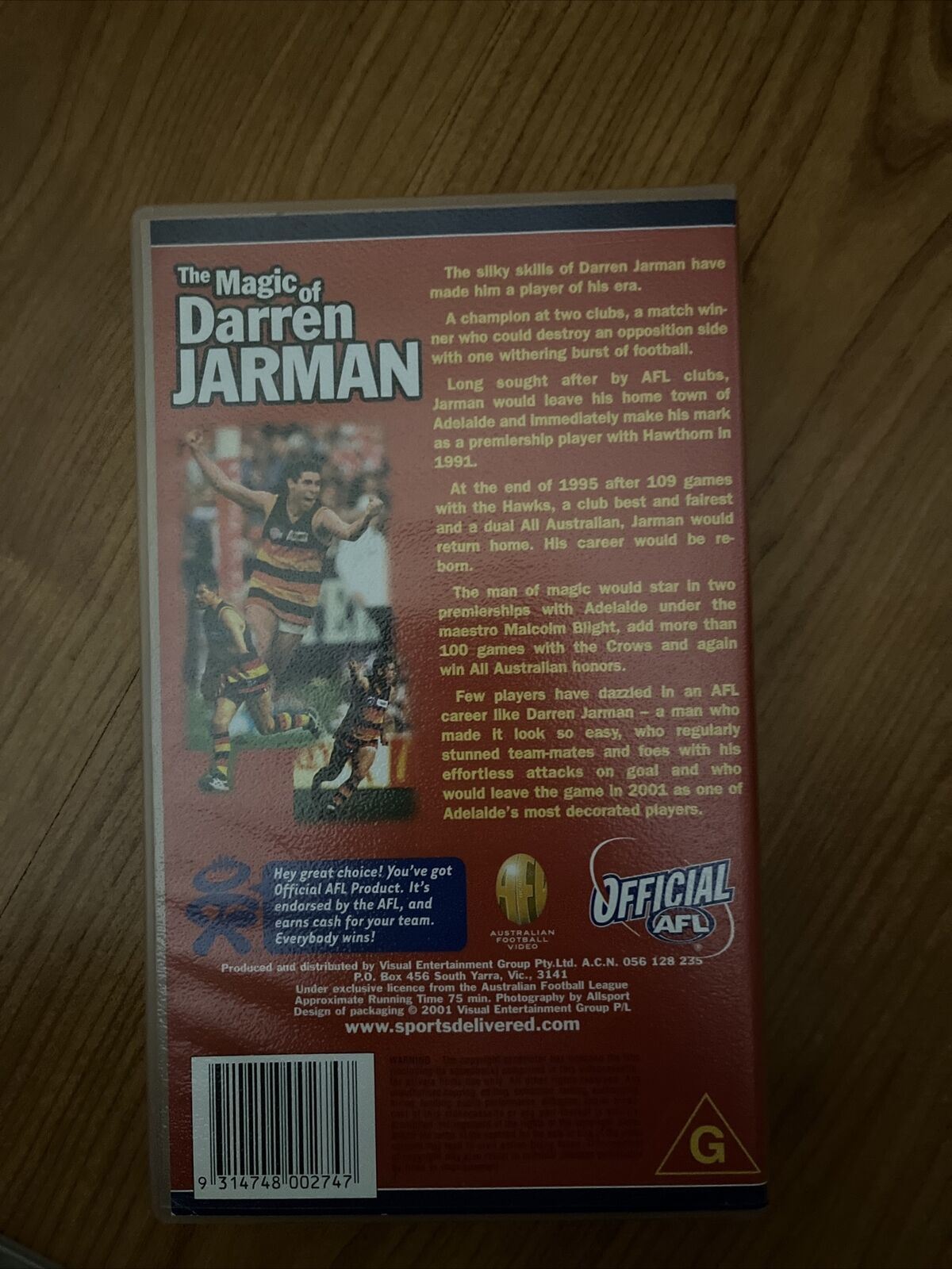 3x Adelaide Crows - Darren Jarman, Still Crowing 98, Malcolm Blight VHS PAL