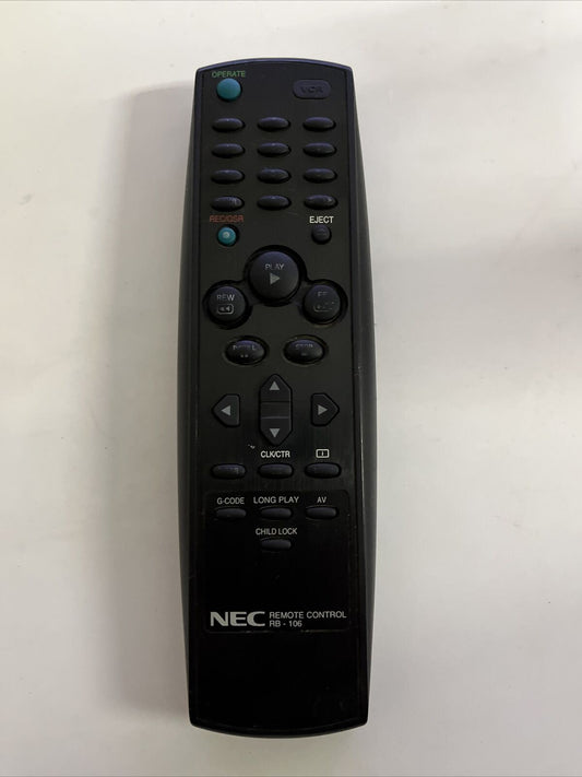 Genuine NEC RB-106 VCR Remote Control