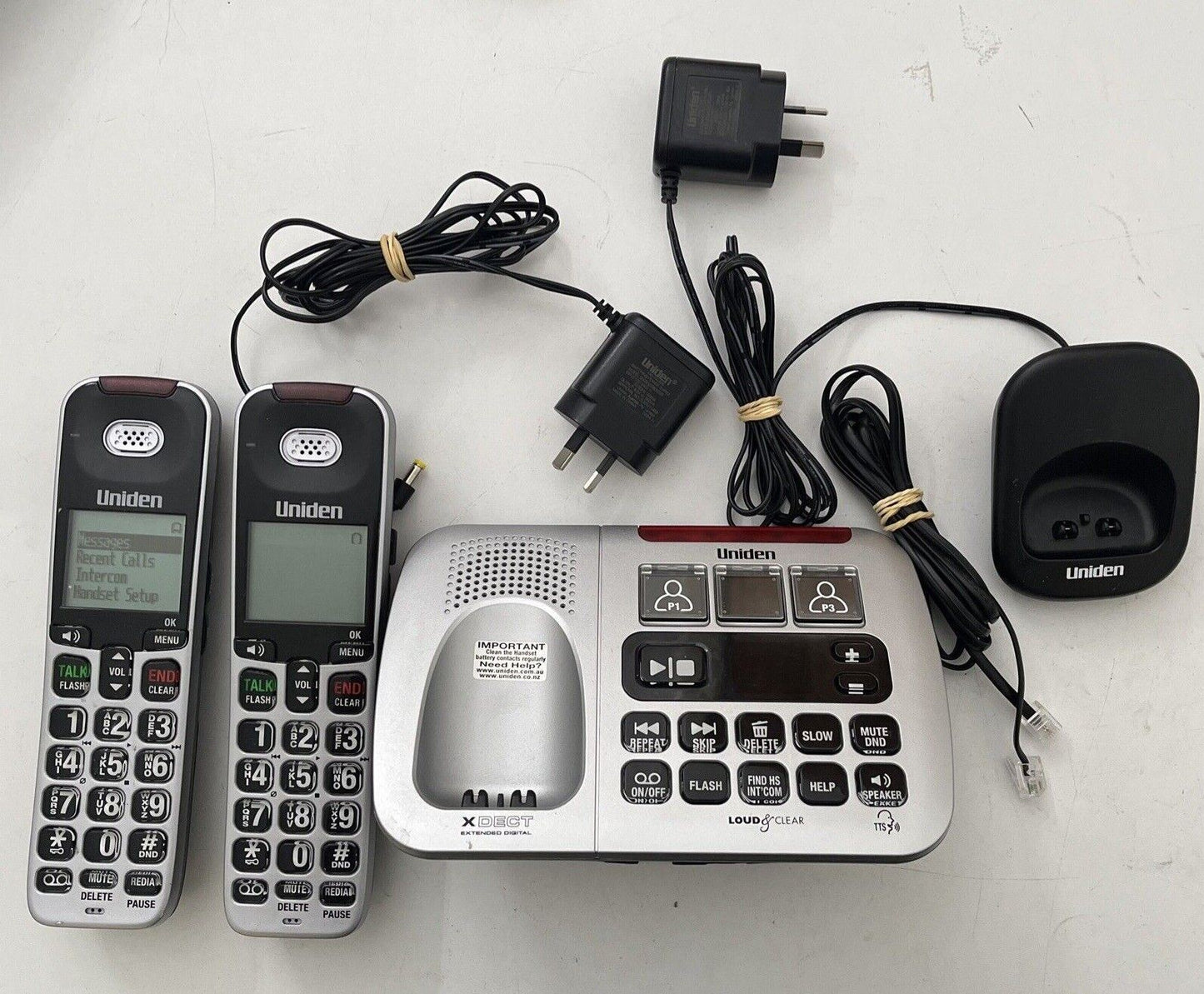Uniden SSE45+1 Cordless Phone Twin Pack Answering Machine
