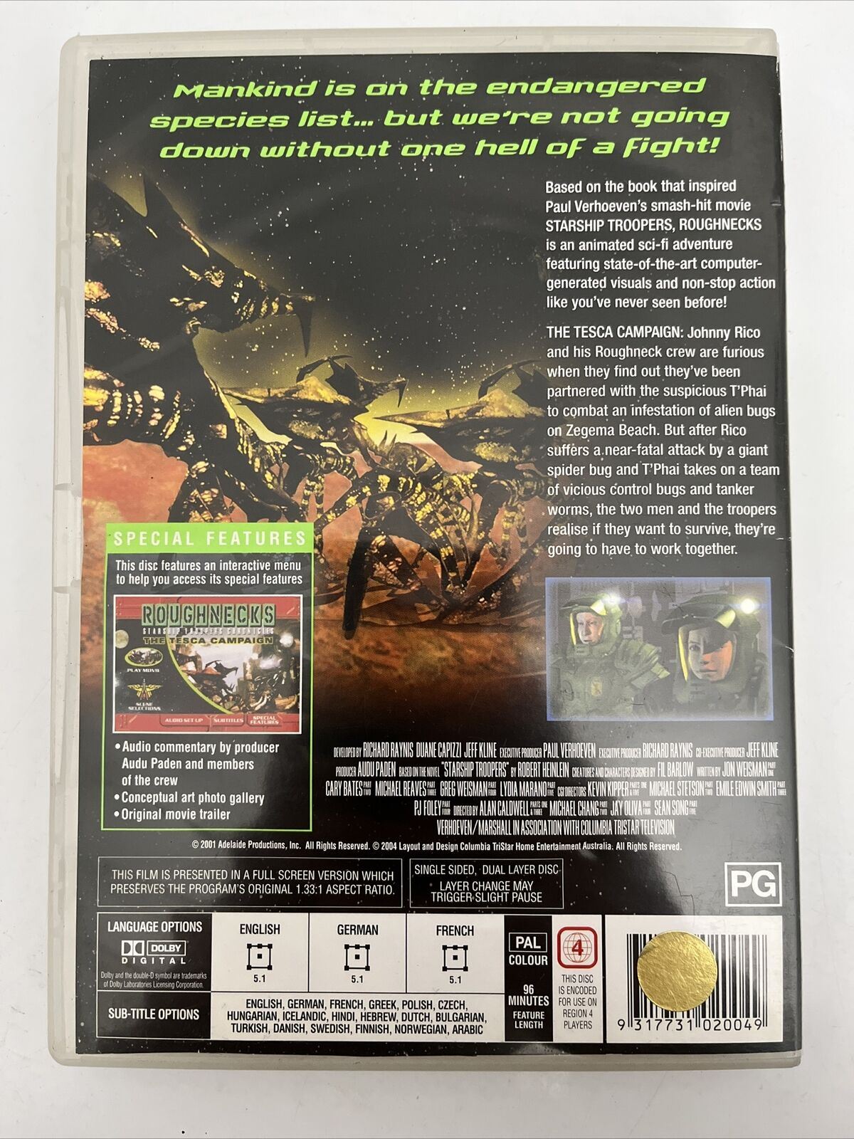 Roughnecks - The Starship Troopers Chronicles - The Tesca Campaign (DVD, 2000)