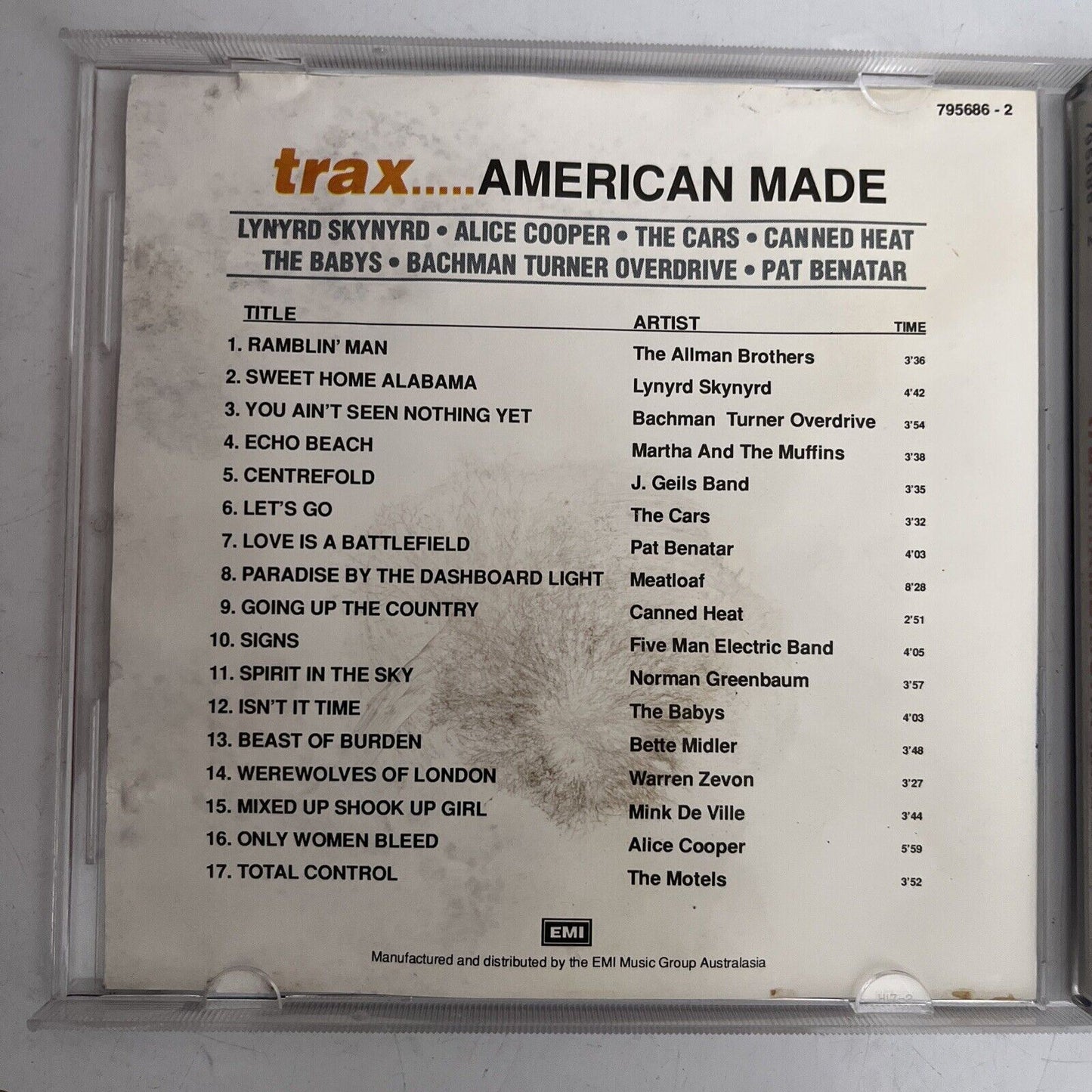 Trax... American Made (CD, 1990) Various Artist Rock Album