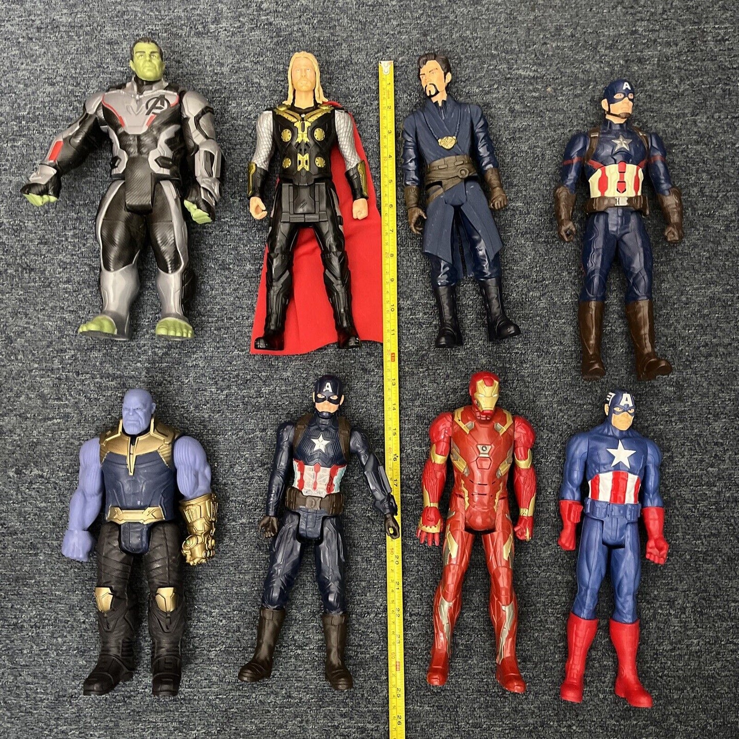 8x Marvel Avengers Figure 30cm Hulk Thor Captain America Iron man Thanos Dr Stra