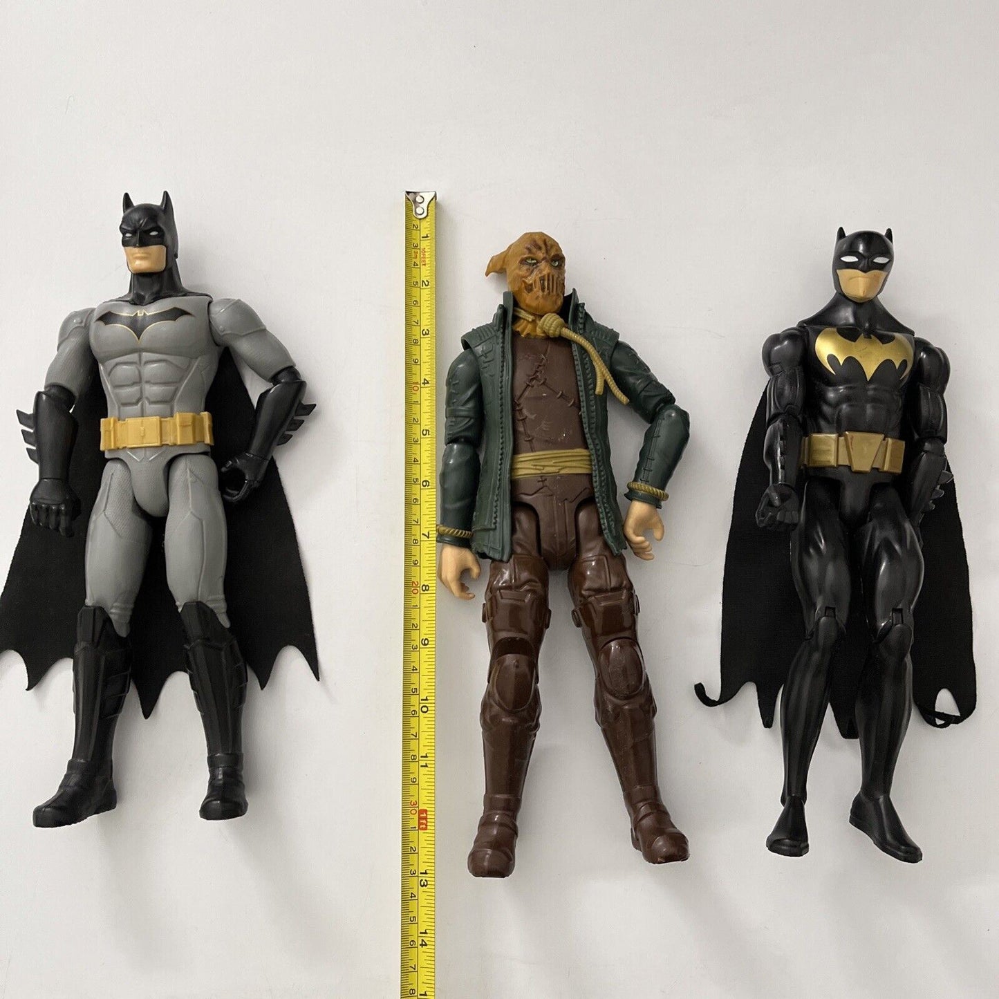 3x DC Comics Batman & Scarecrow Action Figures 12inch 30 cm