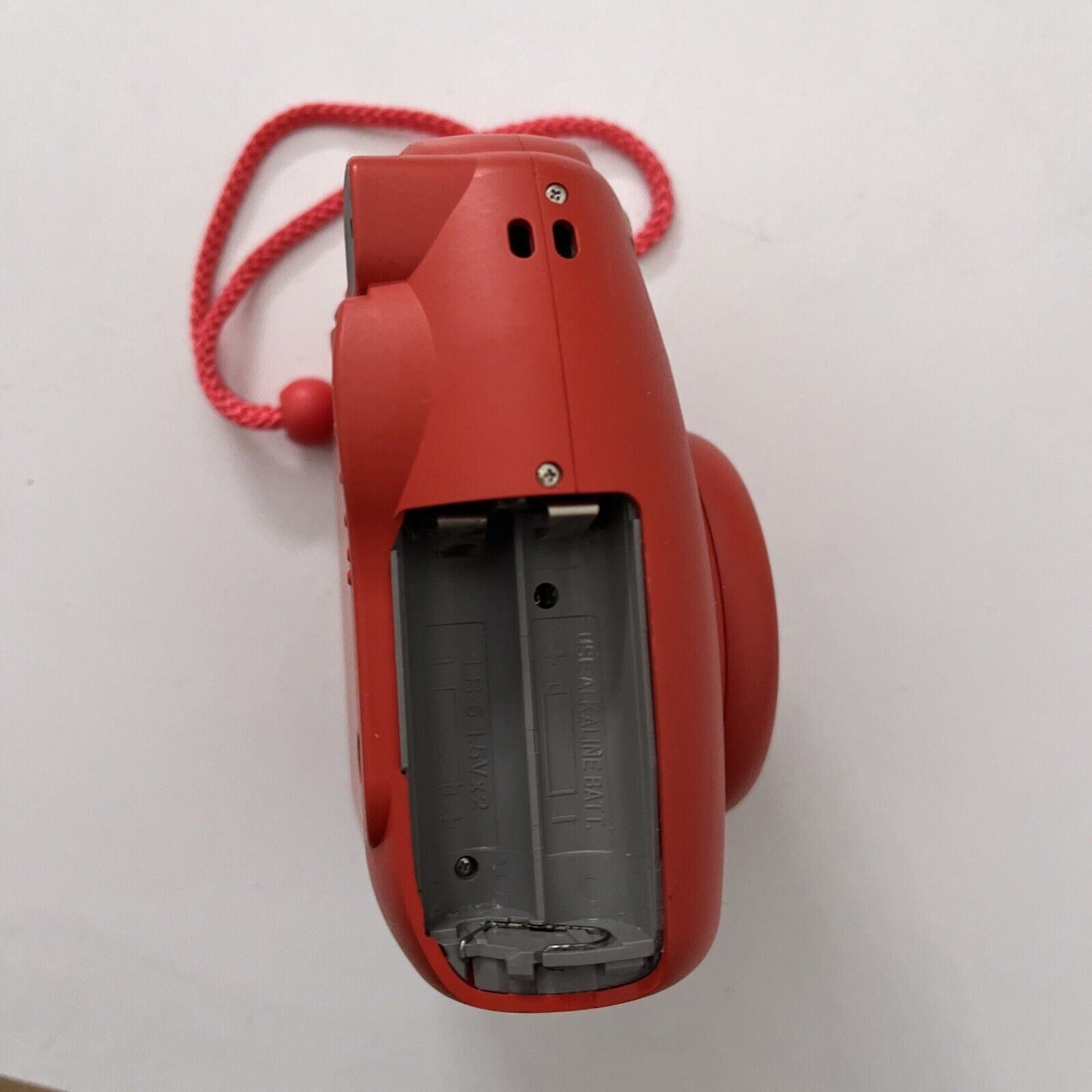 Fujifilm instax Mini 8 Polaroid Camera Red - Working But Missing Battery Lid