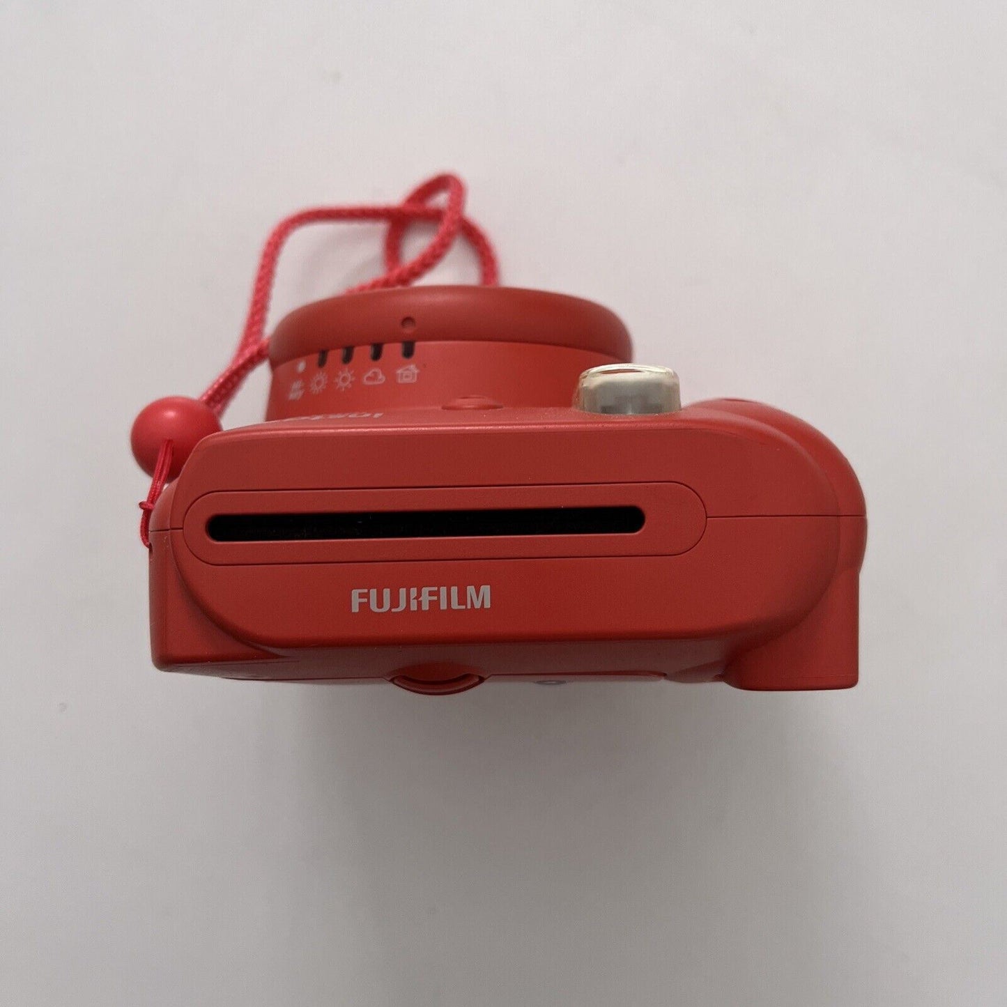 Fujifilm instax Mini 8 Polaroid Camera Red - Working But Missing Battery Lid