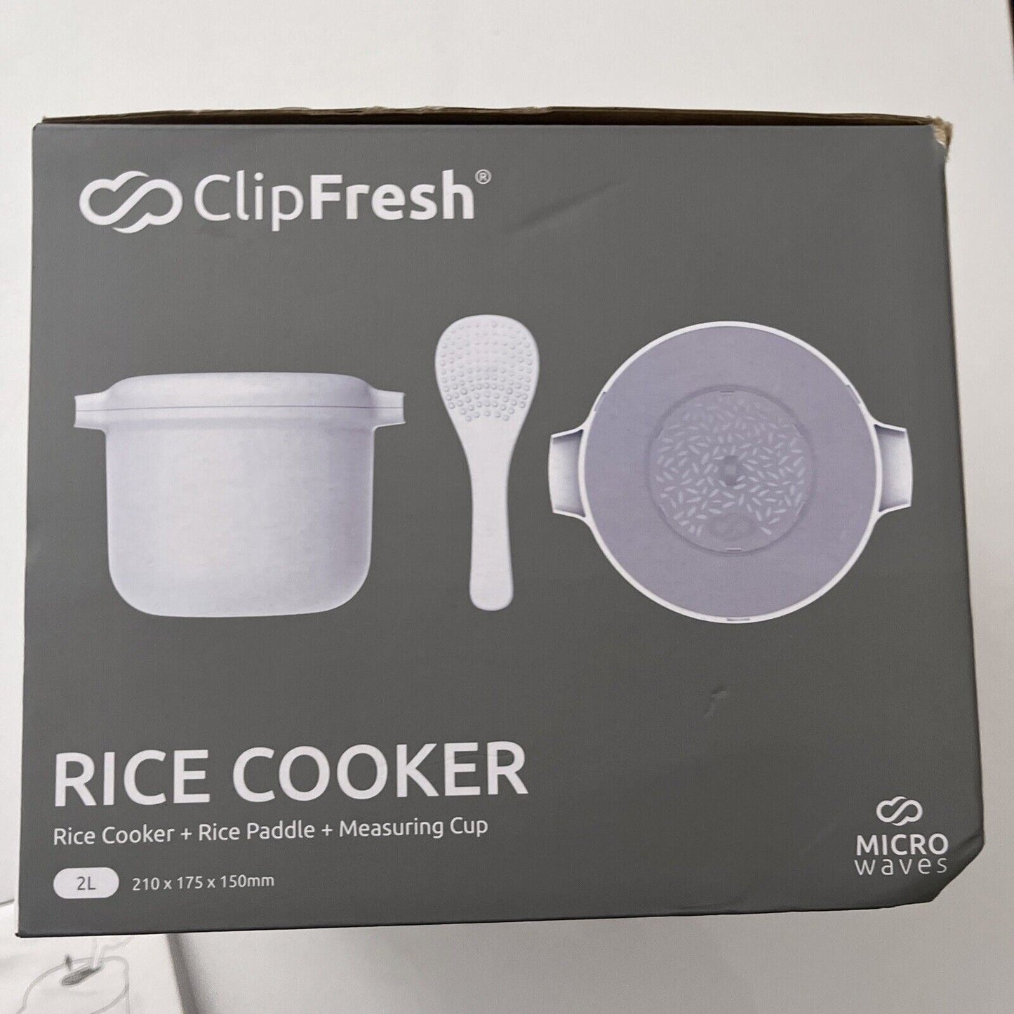 ClipFresh Microwave Rice Cooker 2L BPA free