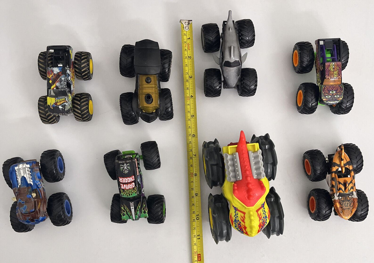 8x Bulk Lot Hot Wheels Monster Jam Trucks Mattel