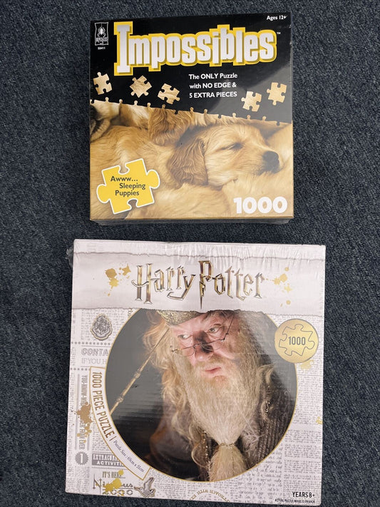 *NEW SEALED* Harry Potter Dumbledore & Impossibles Puppy 1000 Pce Jigsaw Puzzle