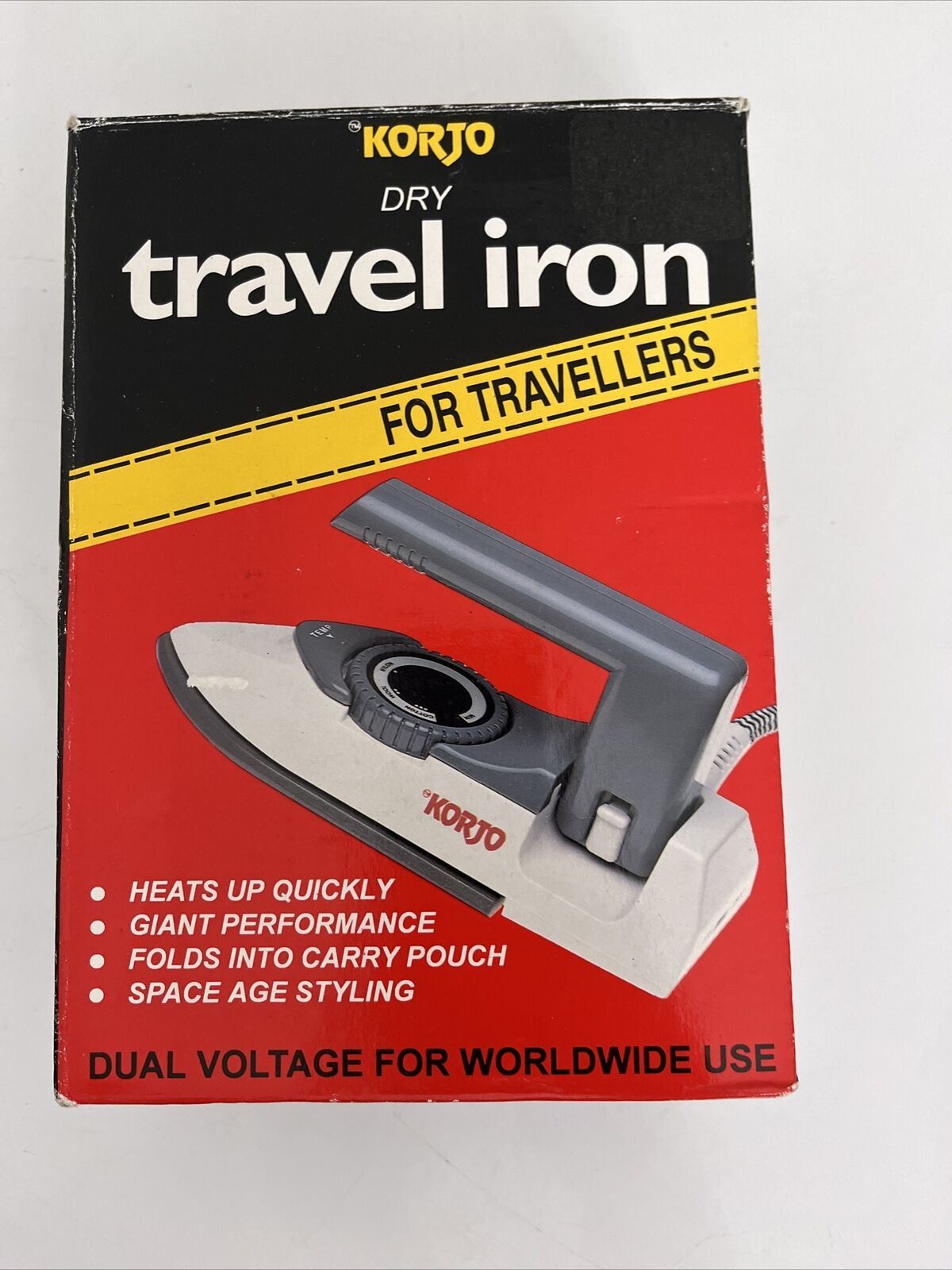 Korjo Dry Travel Iron for Travellers - Dual Voltage