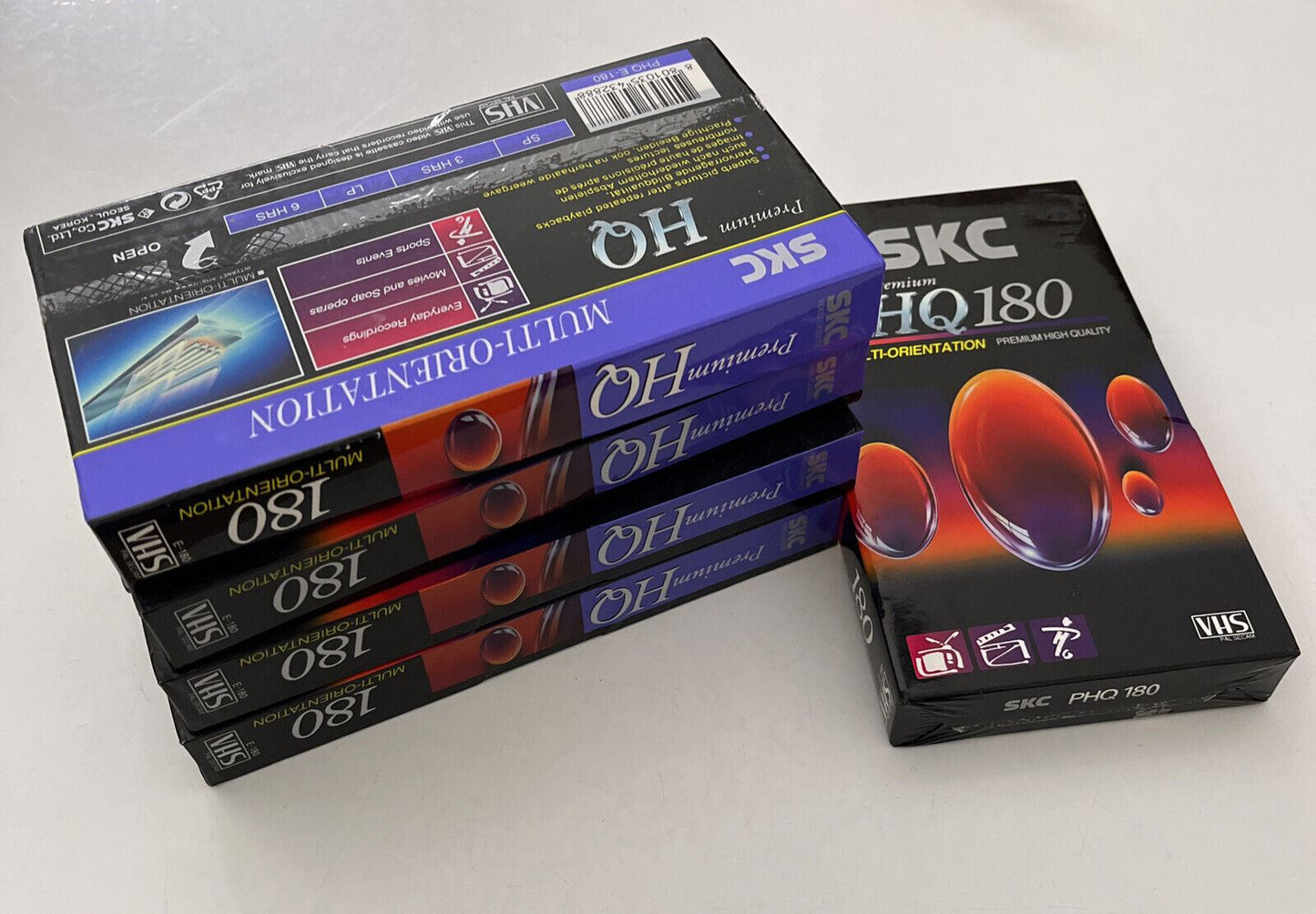 x5 SKC Premium HQ-180 Blank Video VHS Tape - Brand New & Sealed