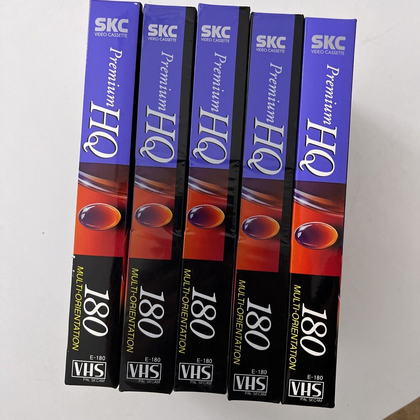 x5 SKC Premium HQ-180 Blank Video VHS Tape - Brand New & Sealed