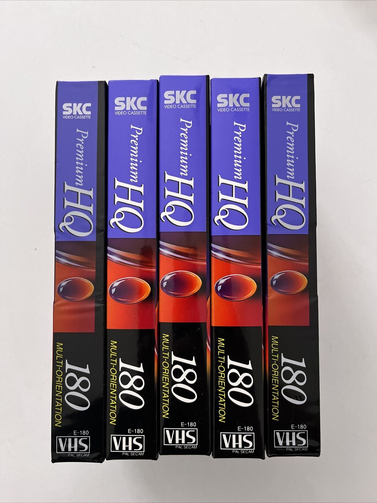 x5 SKC Premium HQ-180 Blank Video VHS Tape - Brand New & Sealed