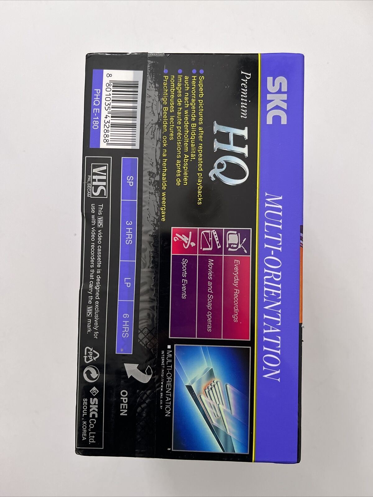 x5 SKC Premium HQ-180 Blank Video VHS Tape - Brand New & Sealed