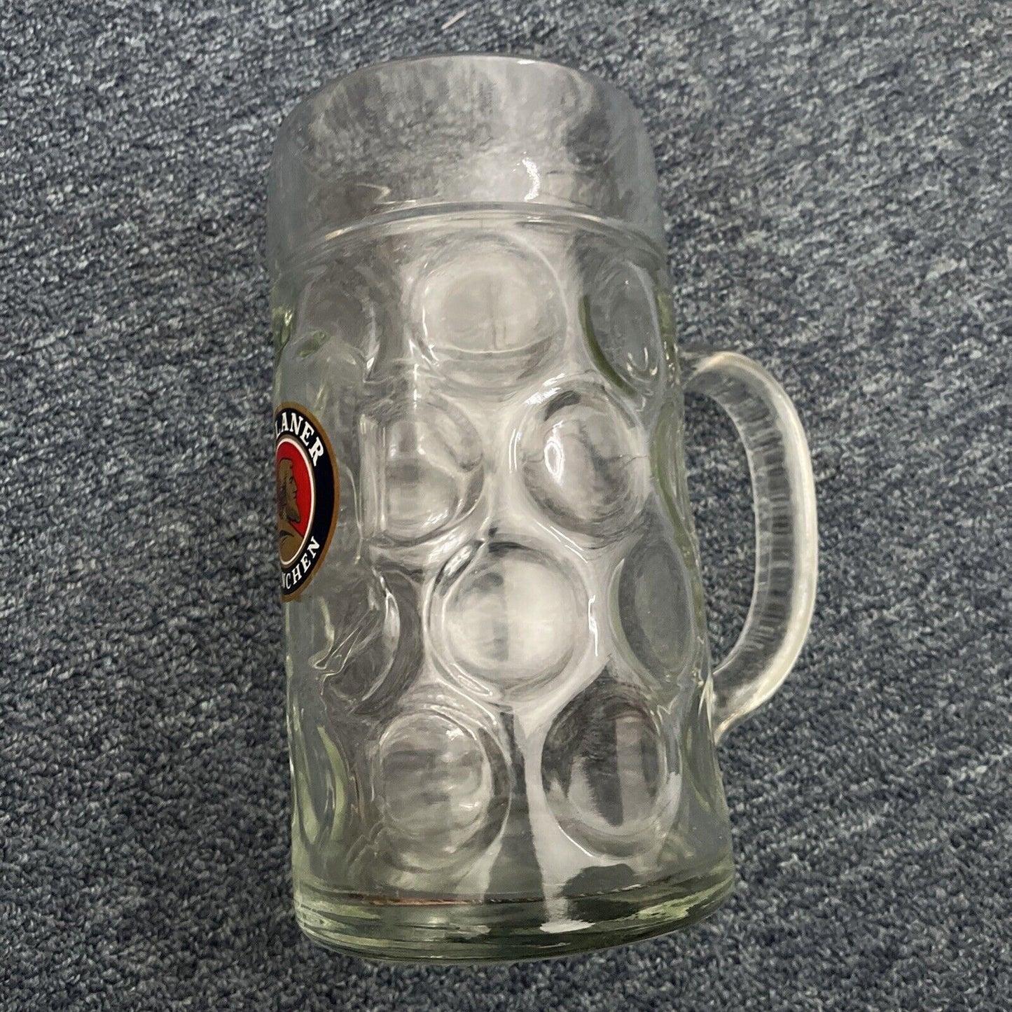 Genuine Paulaner Munchen Sturdy Hotel Quality Glass Beer Mug 1Ltr or 2 Pint