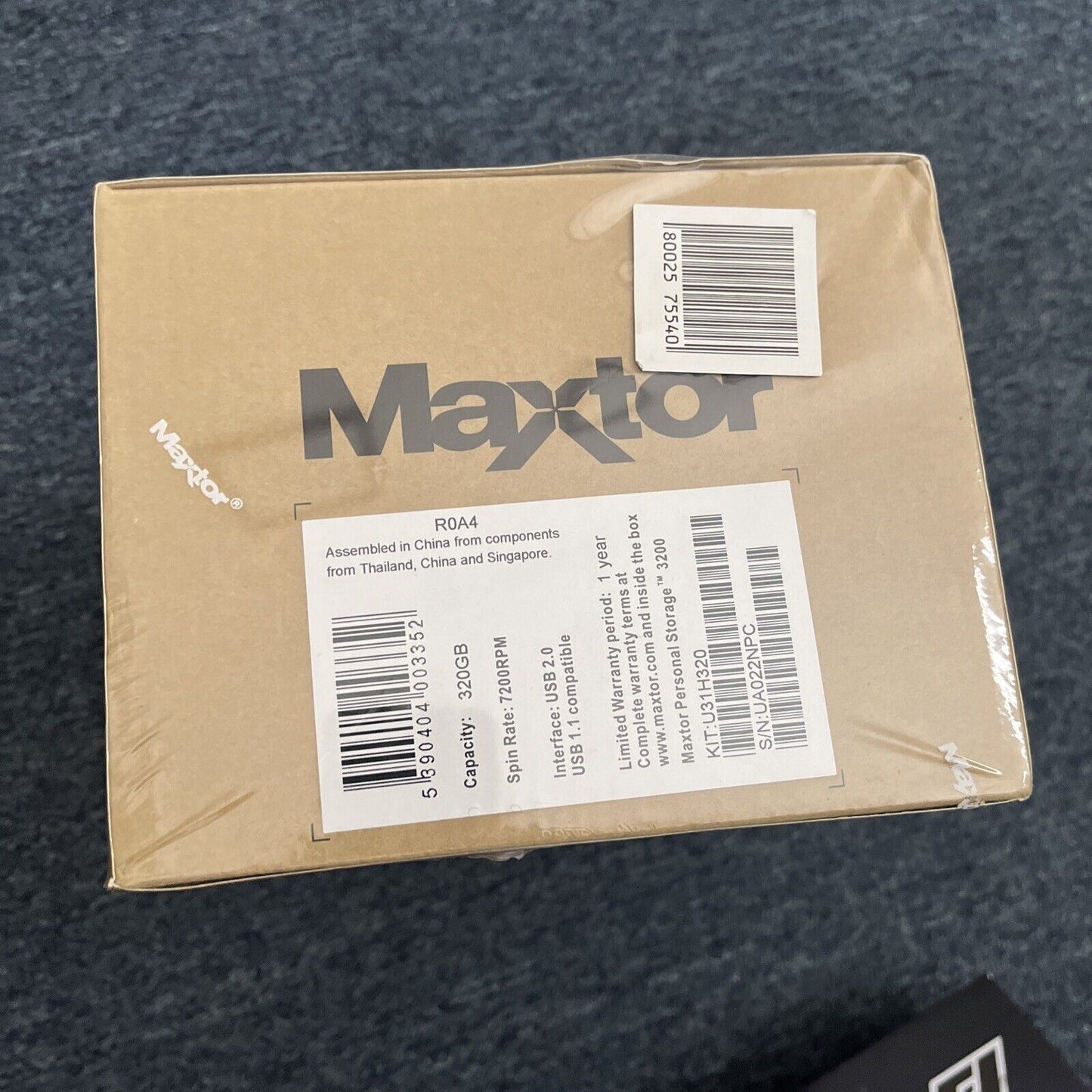 Maxtor External Hard Drive 320GB Personal Storage 3200 USB  BRAND NEW