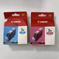 Genuine Canon BCI-3eC Cyan + Magenta  Ink Cartridge PIXMA Series
