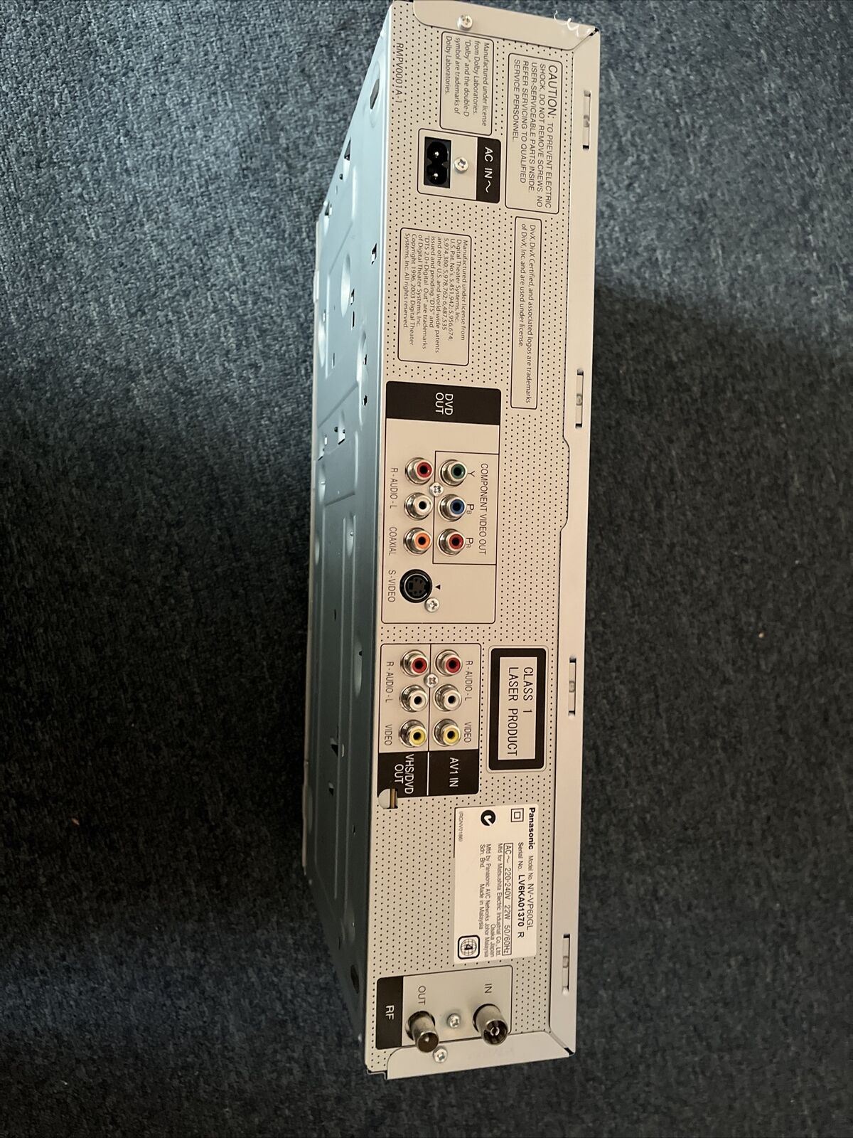 Panasonic NV-VP60 VHS DVD Combo Recorder PAL DTS Surround *Not Include Remote