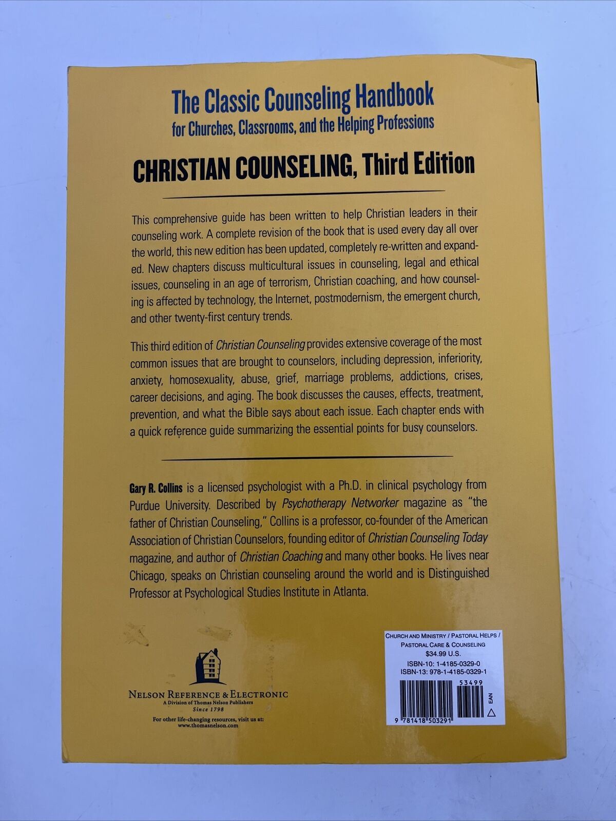 Christian Counseling 3rd Edition: Revised and Updated by Gary R. Collins