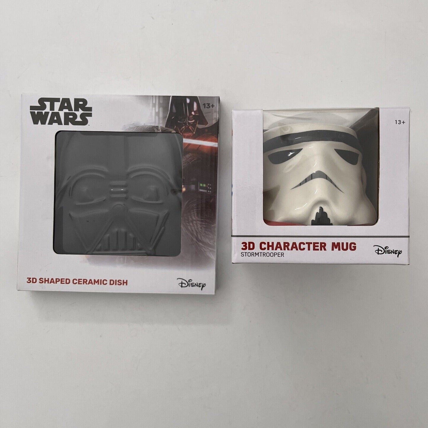 Official Star Wars: Storm Trooper 3D Ceramic Mug + Darth Vader Dish NEW