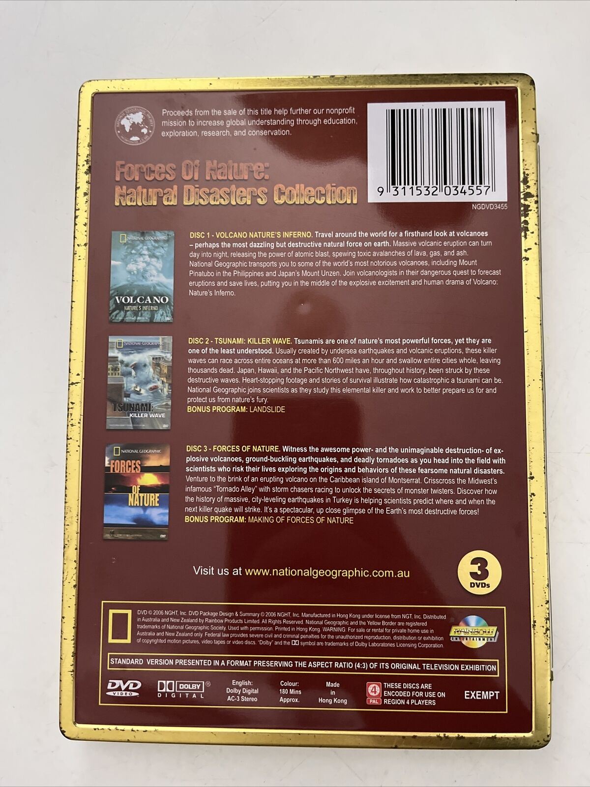 National Geographic - Forces Of Nature: Natural Disasters Collection (DVD) Reg4