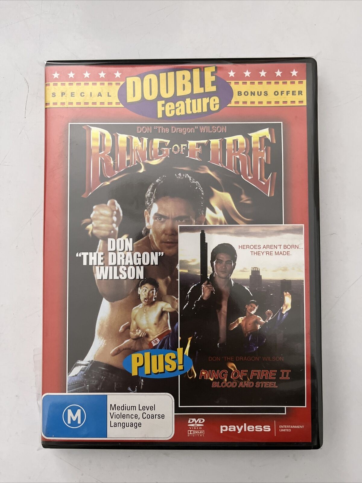 Ring of Fire 1 & 2 (DVD, 1991) Don Wilson, Maria Ford. Kickboxing Film NEW