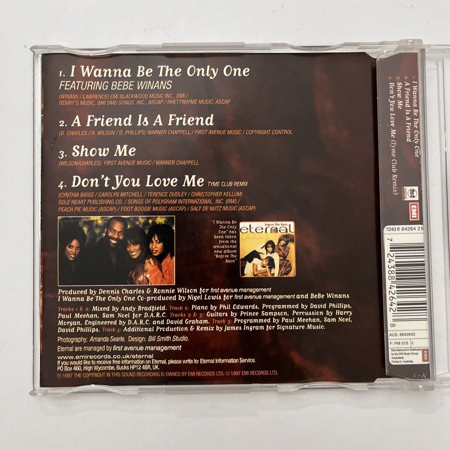 Eternal featuring BeBe Winans – I Wanna Be The Only One (CD,1997) Single