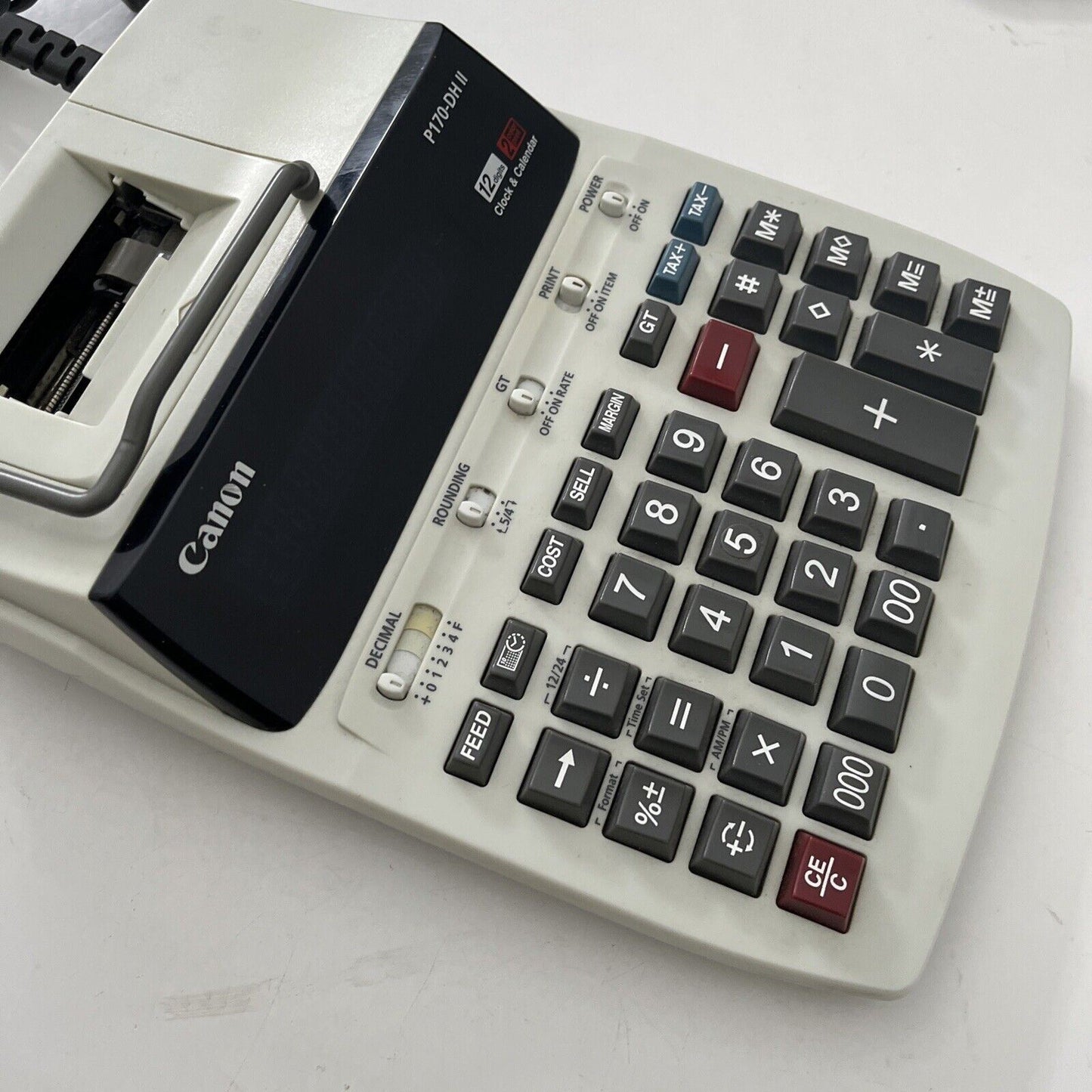 Canon P170-DH II Printer Calculator 12 Digit, Clock & Calendar