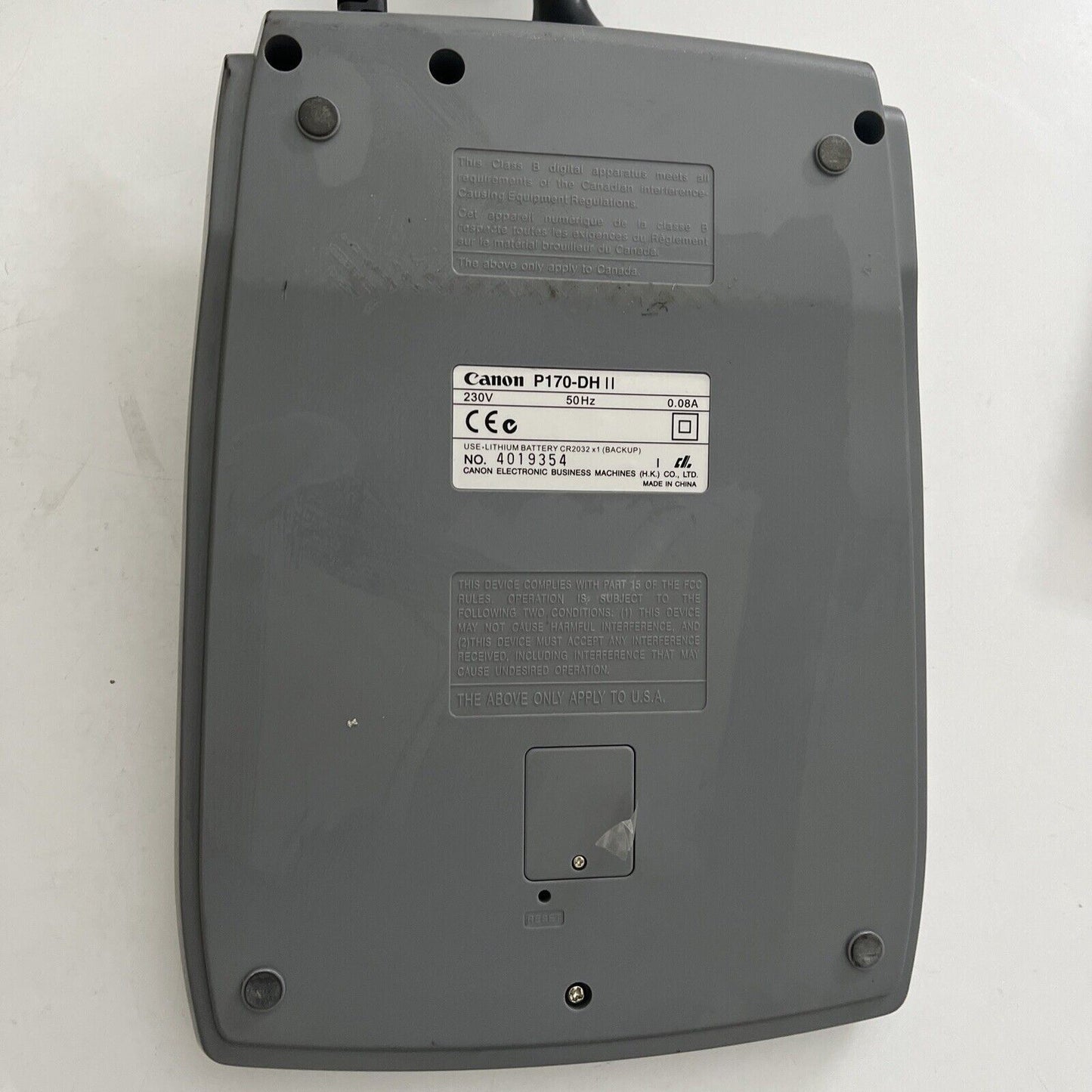 Canon P170-DH II Printer Calculator 12 Digit, Clock & Calendar