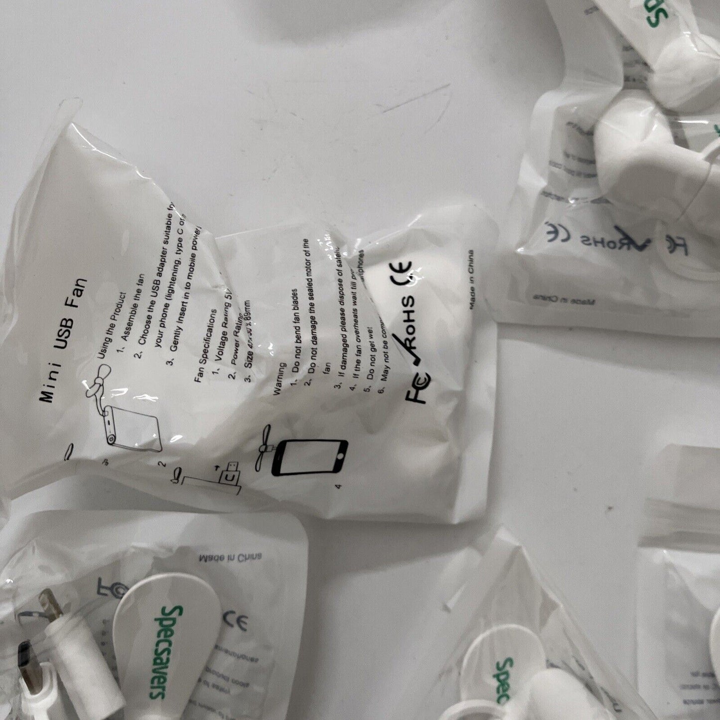 25x Mini Fans Micro USB, USB-C Lightning NEW