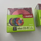 NEW 10x Imation Mini CD-R 8cm/80mm 185MB/21min Neon Colours