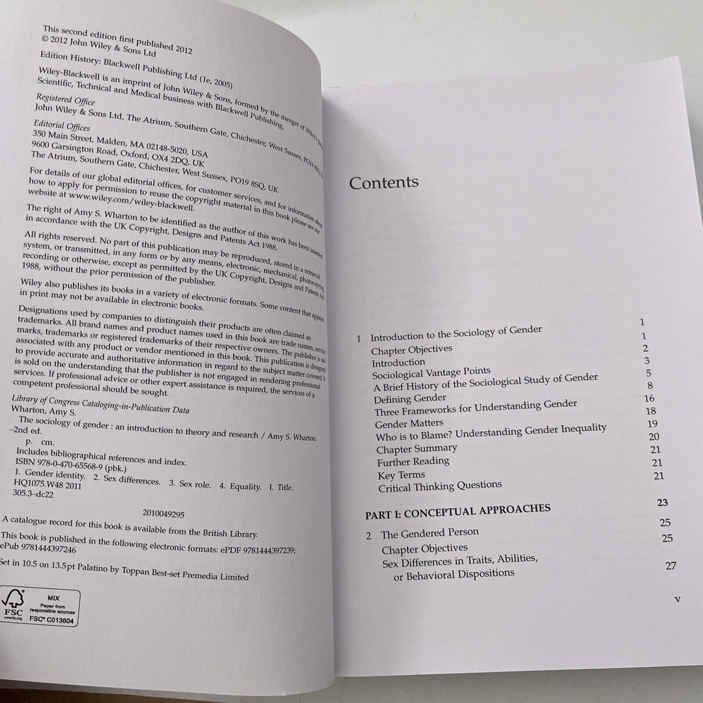 The Sociology of Gender: An Introduction to Theory and Research by Amy Wharton