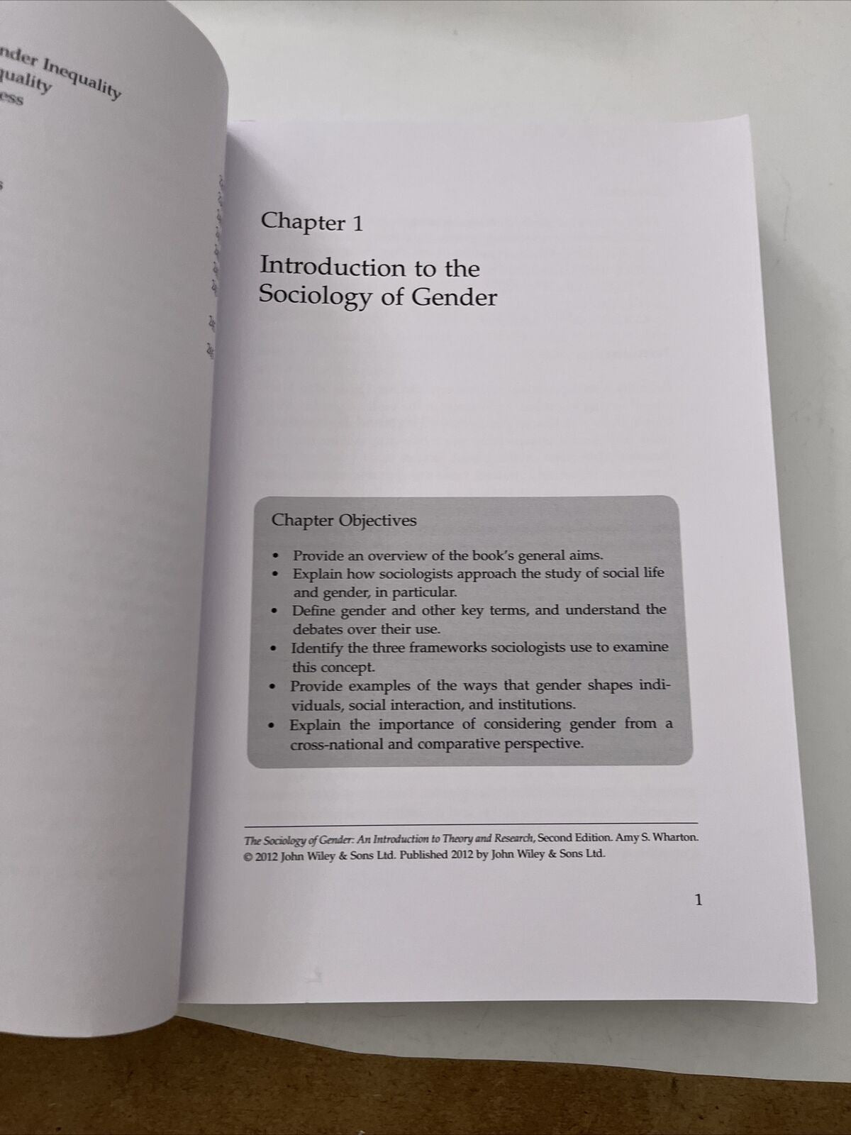 The Sociology of Gender: An Introduction to Theory and Research by Amy Wharton