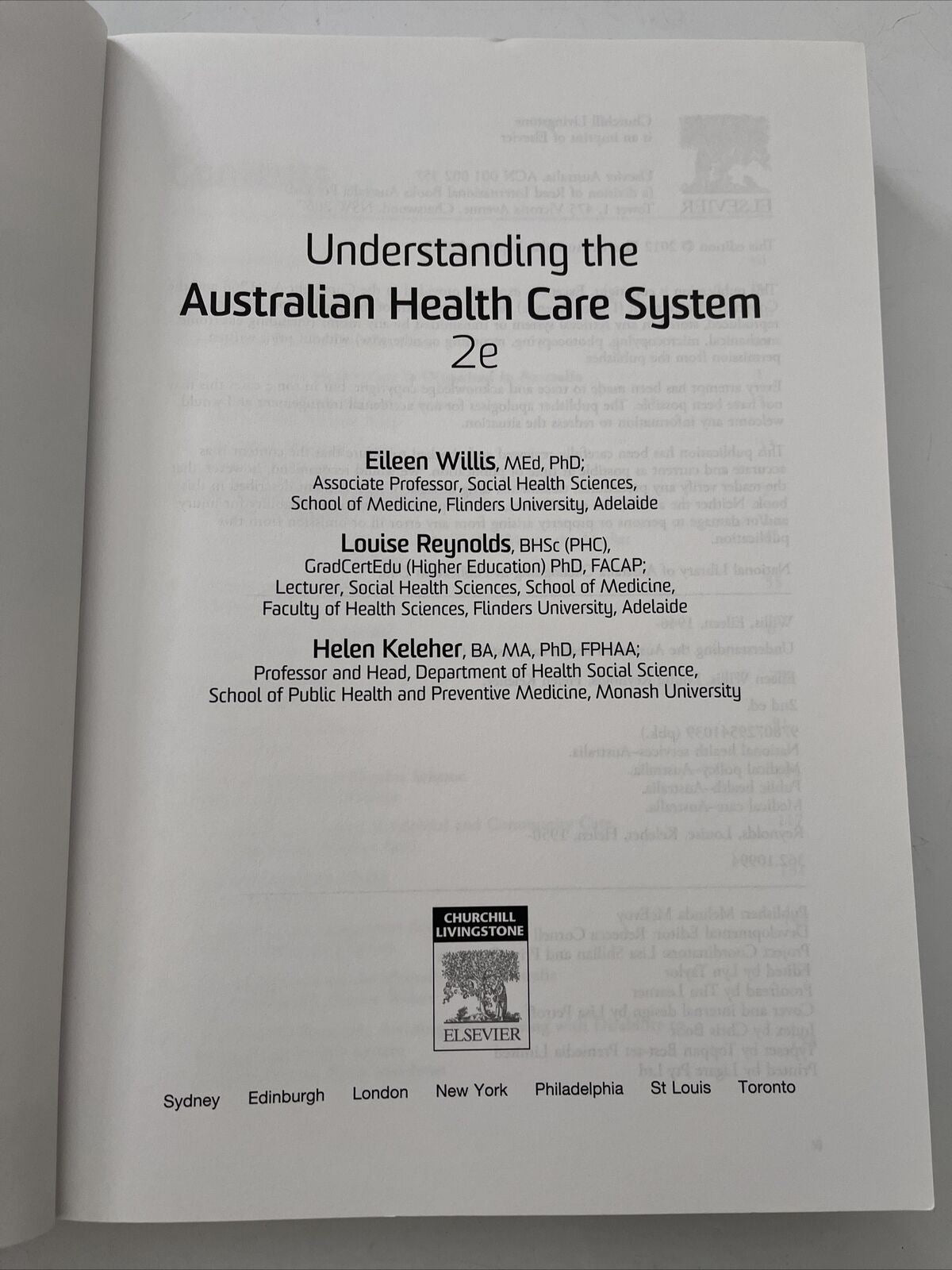 Understanding the Australian Health Care System by Reynolds Willis  Keleher