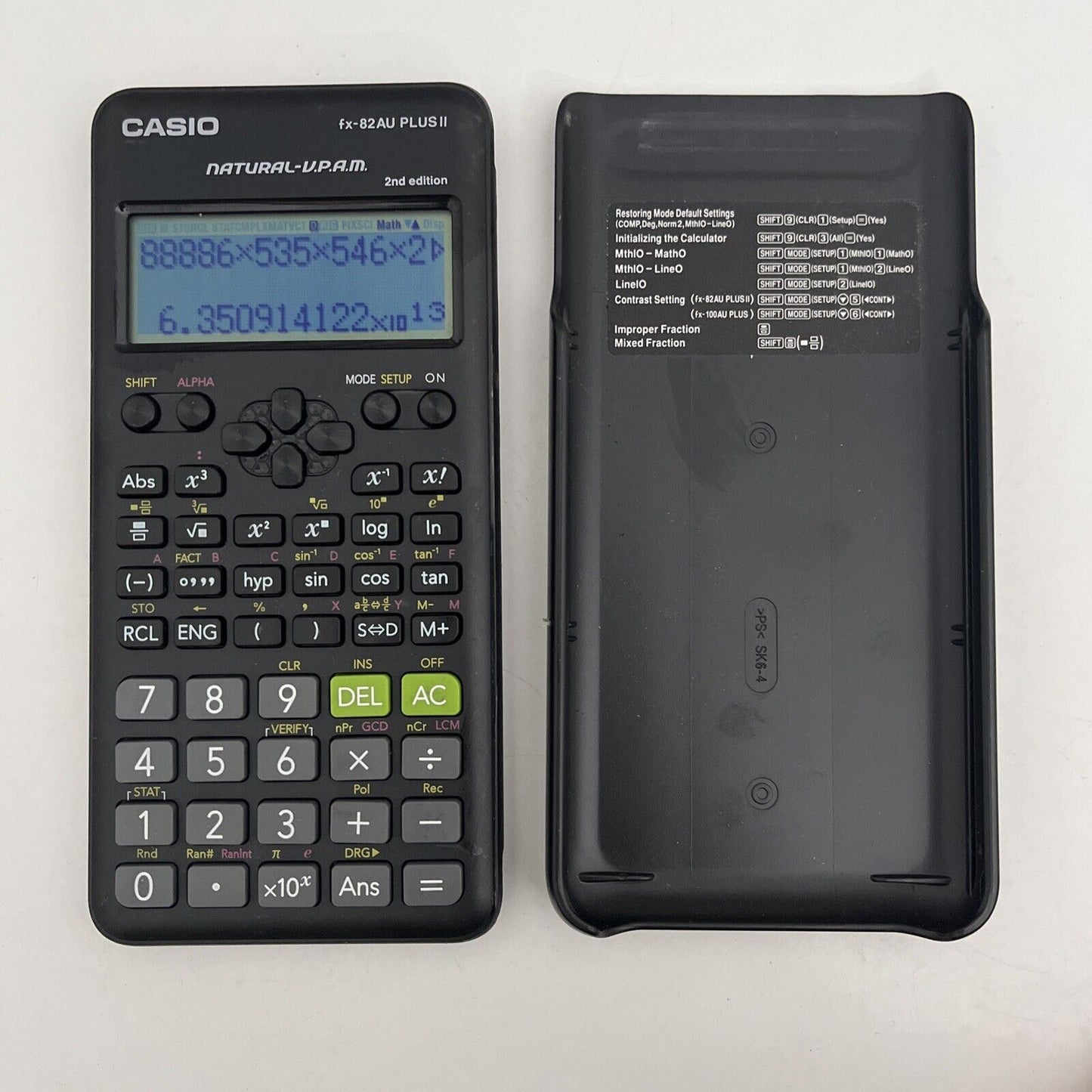 Casio FX82AU PLUS II Scientific Calculator 2nd Edition