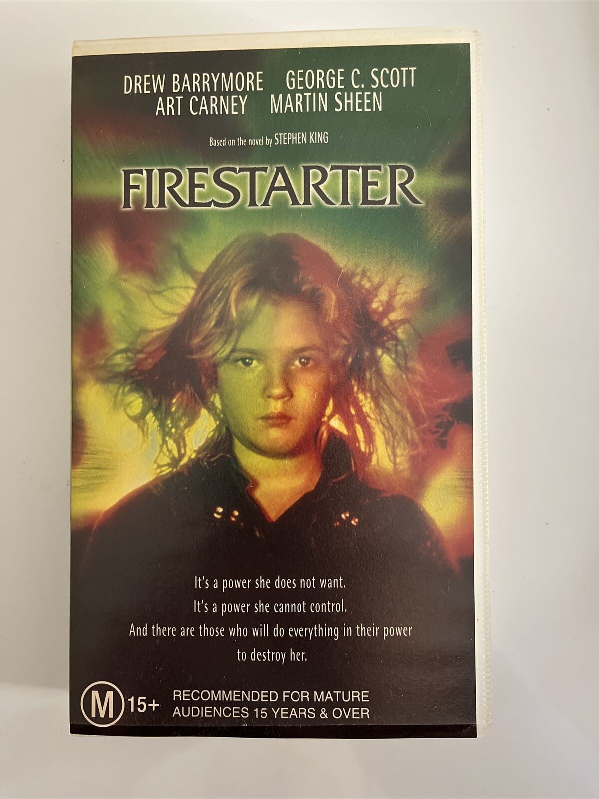 Firestarter VHS 1984 PAL Drew Barrymore Action Horror