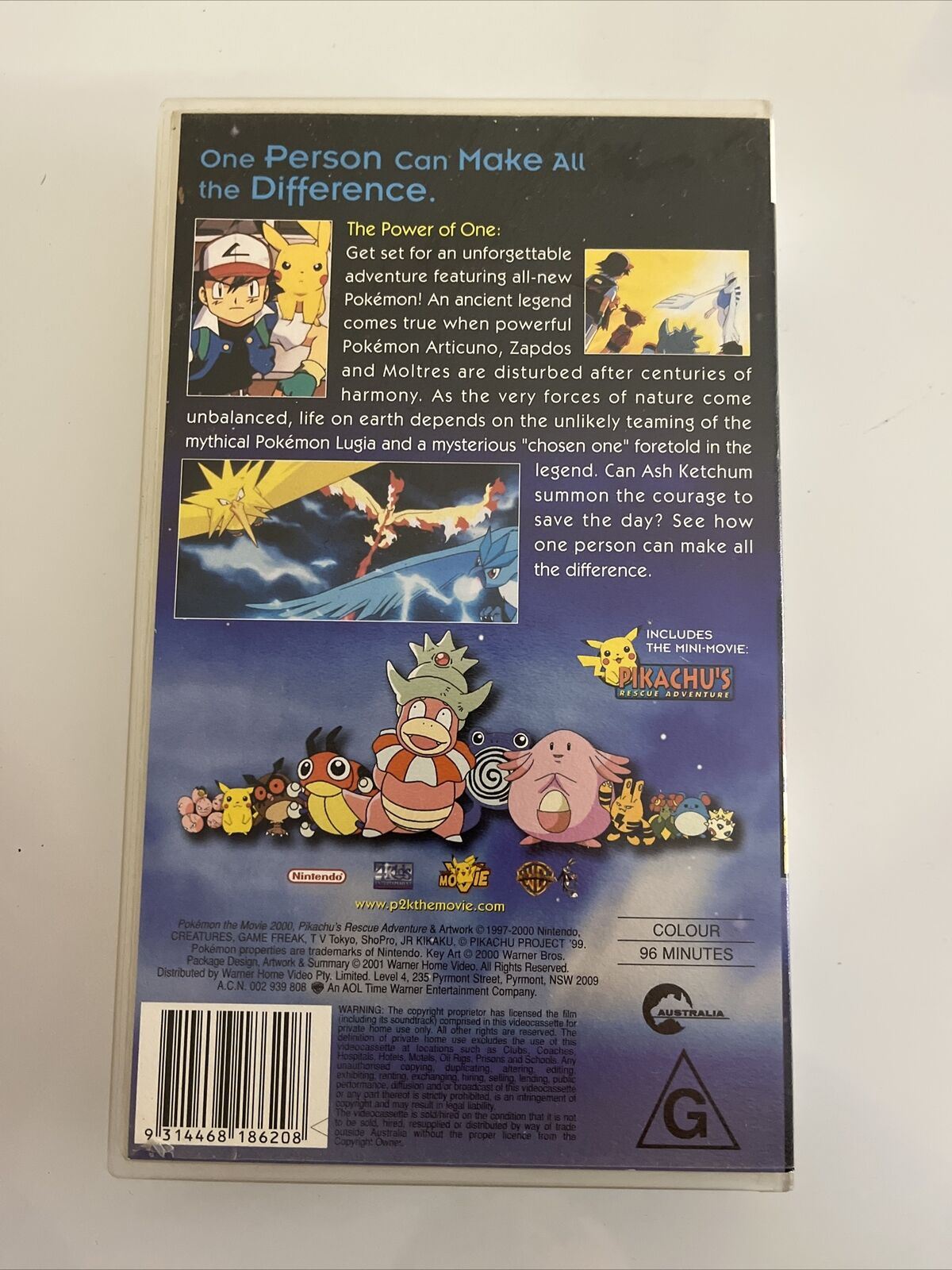 Pokemon The Movie 2000 VHS PAL