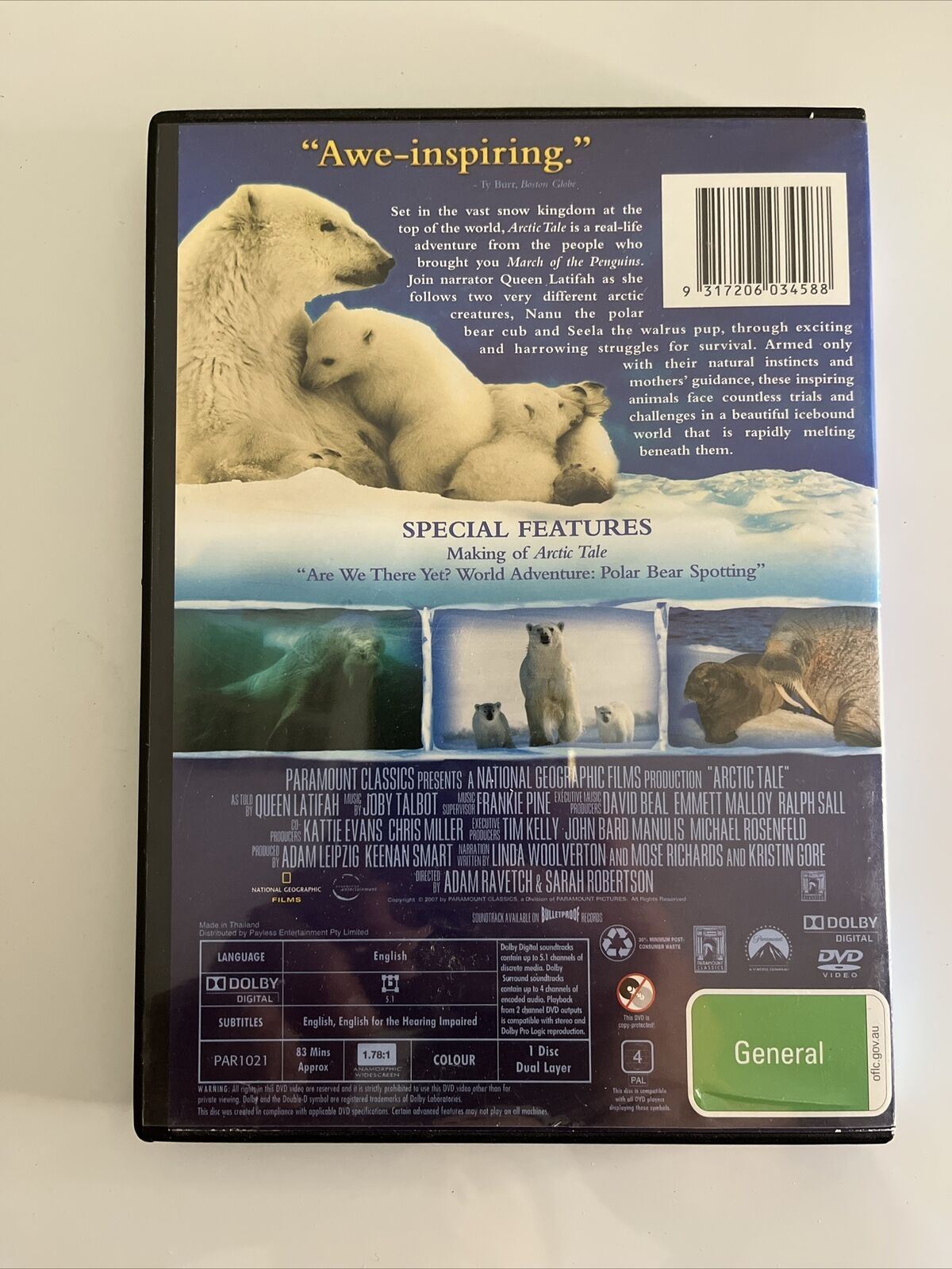 Arctic Tale (DVD, 2007) Queen Latifah Documentary Region 4