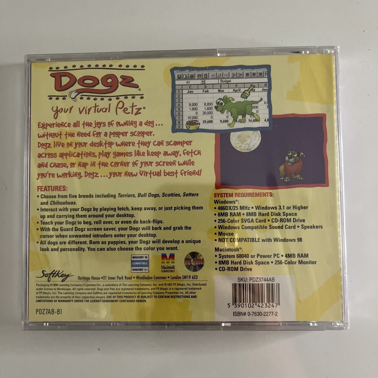 *New Sealed* Dogz Your Virtual Petz - PC Windows Mac Game