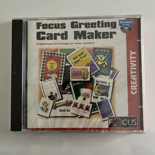 *New Sealed* Focus Greeting Card Maker - PC Windows