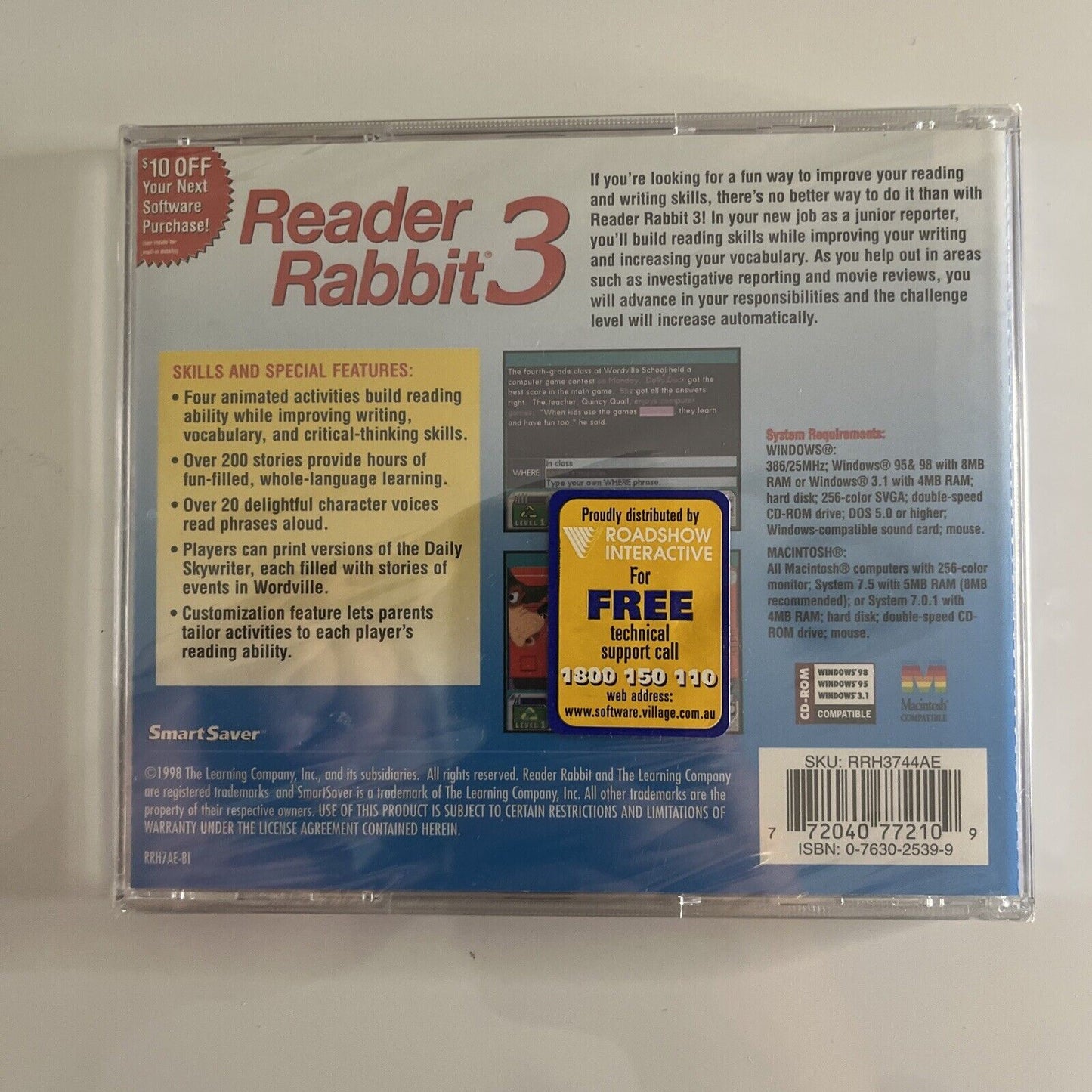 *New Sealed* Reader Rabbit 3 - PC Windows Mac Educational