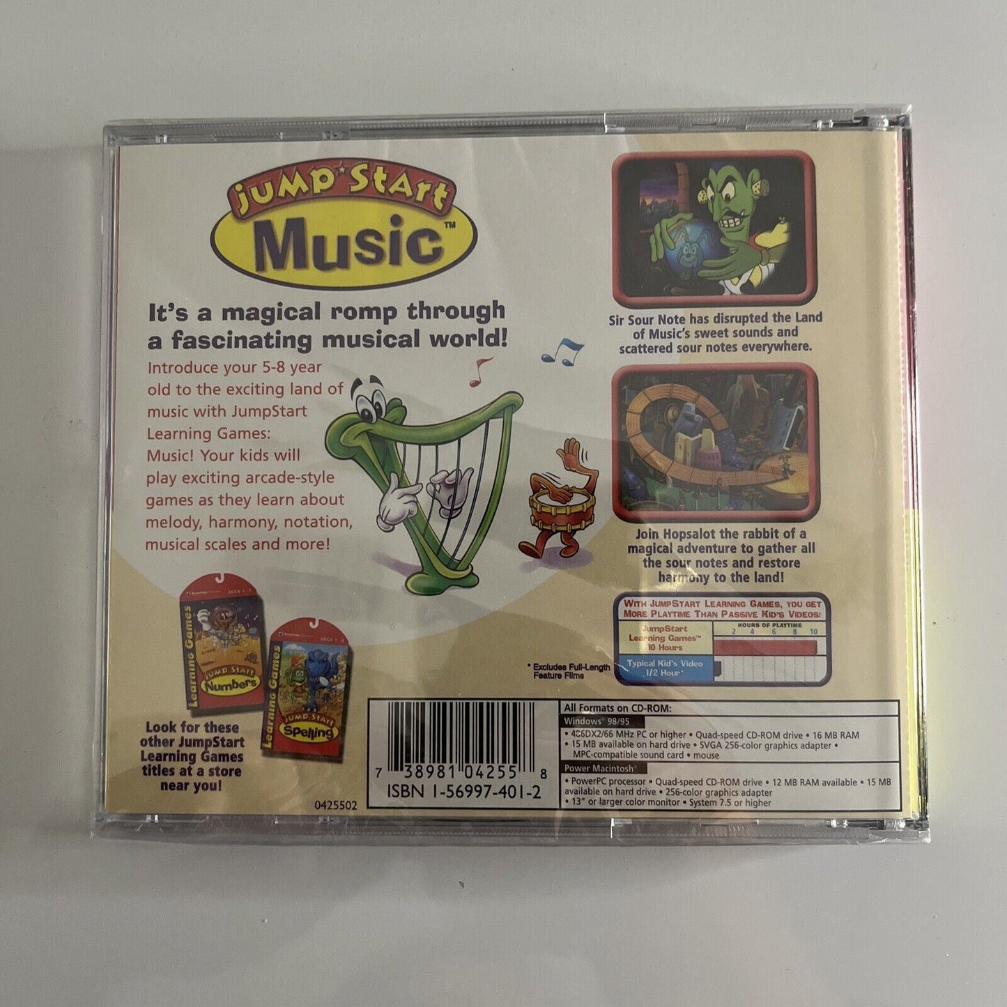 *New Sealed* Learning Games Jump Start Music - PC Windows Educational Game