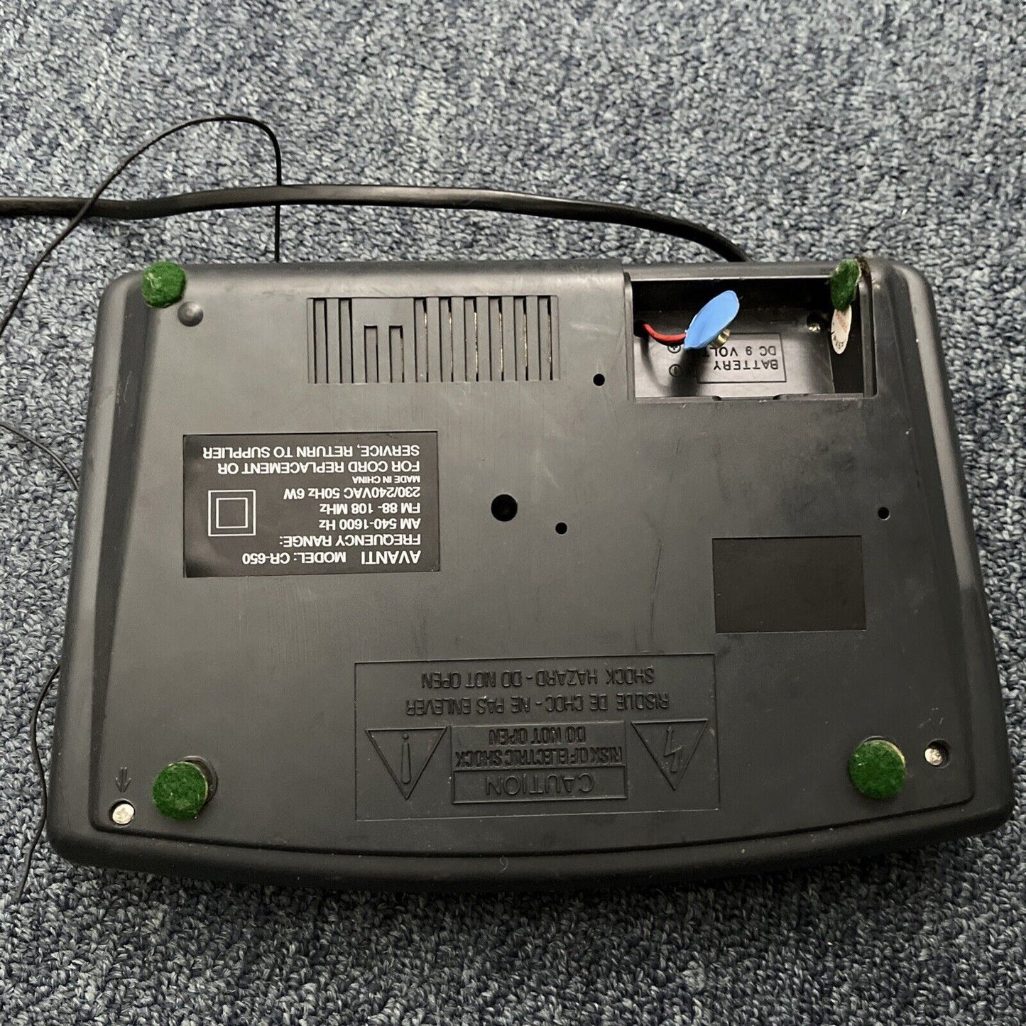 Avante CR-650 Cassette Alarm Clock Radio *Requires Belt Replacement