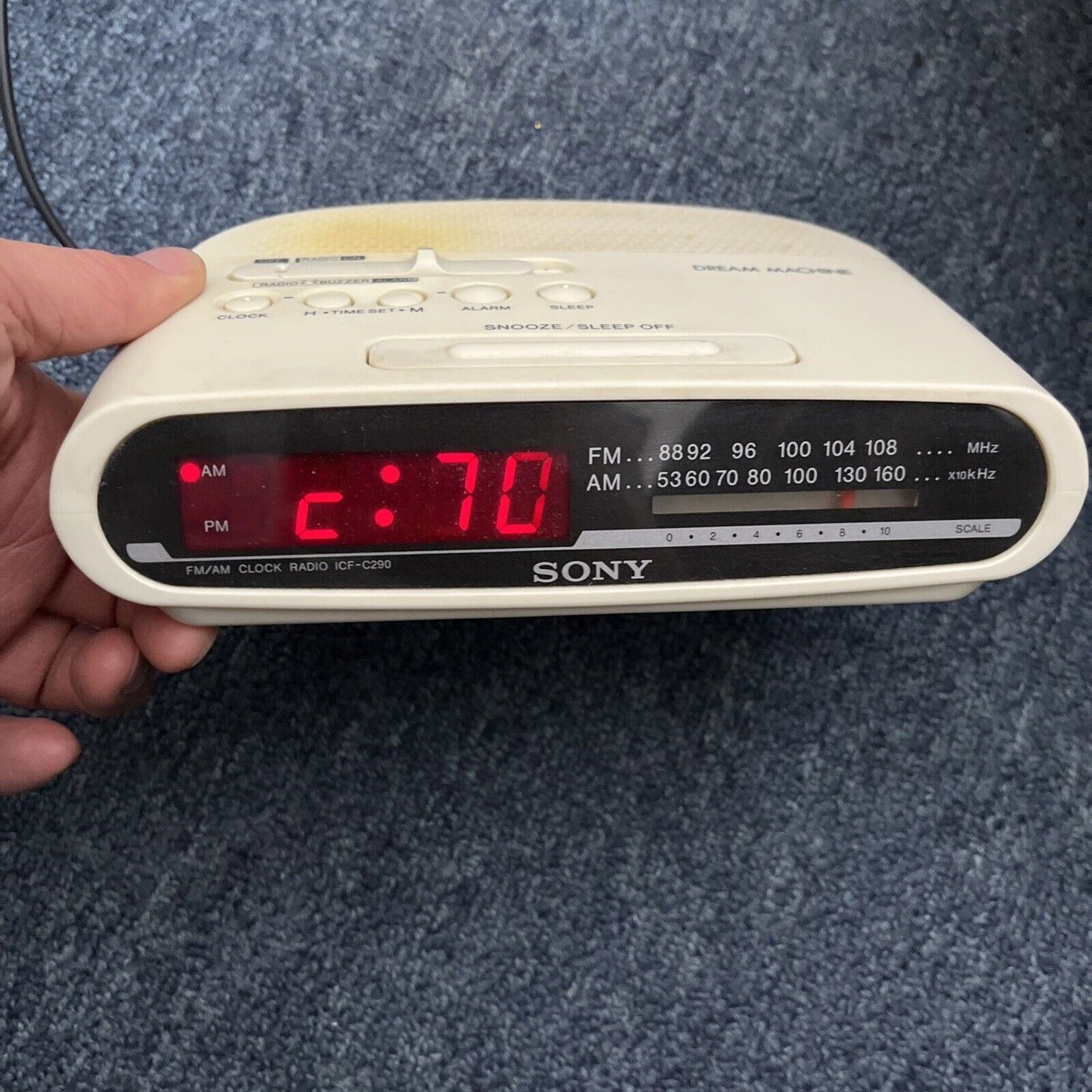 Vintage Sony Dream Machine Alarm Clock Radio ICF-C290