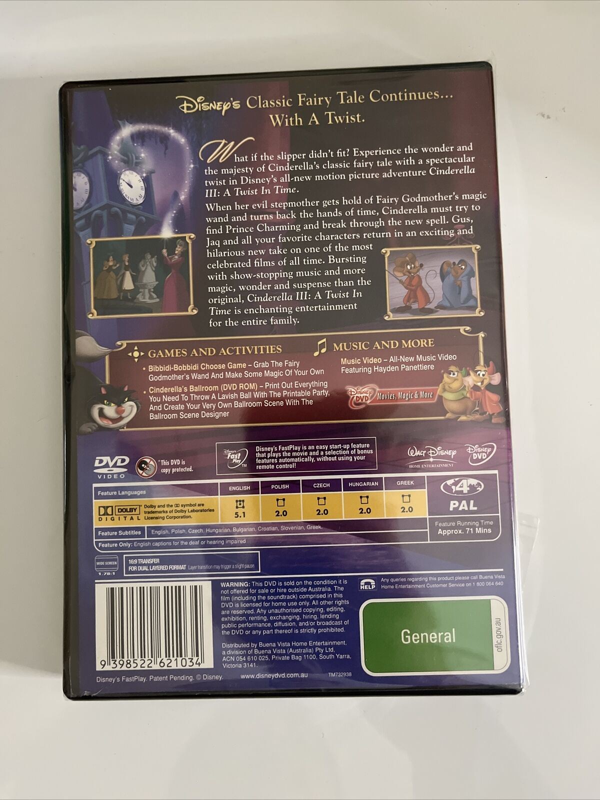 Walt Disney Cinderella 2 & 3: Dreams Come True (DVD) NEW Region 4