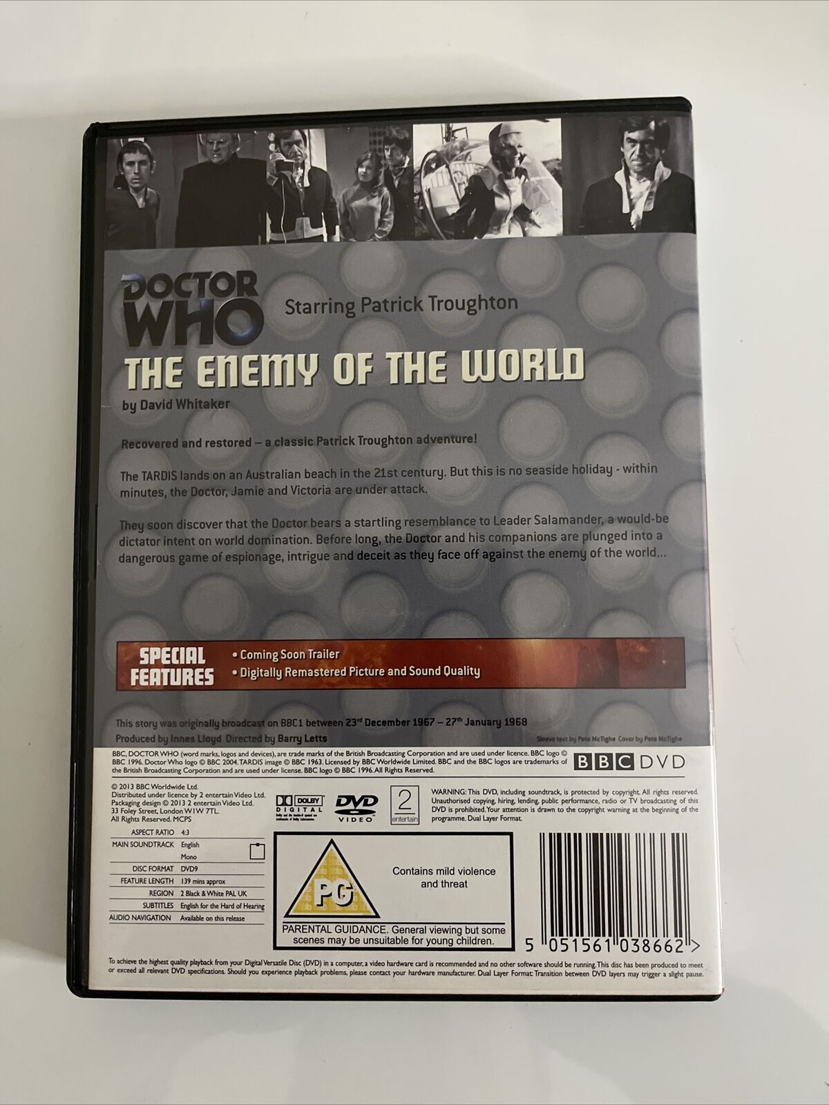 Doctor Who – The Enemy of the World (DVD, 1967) Patrick Troughton Region 2