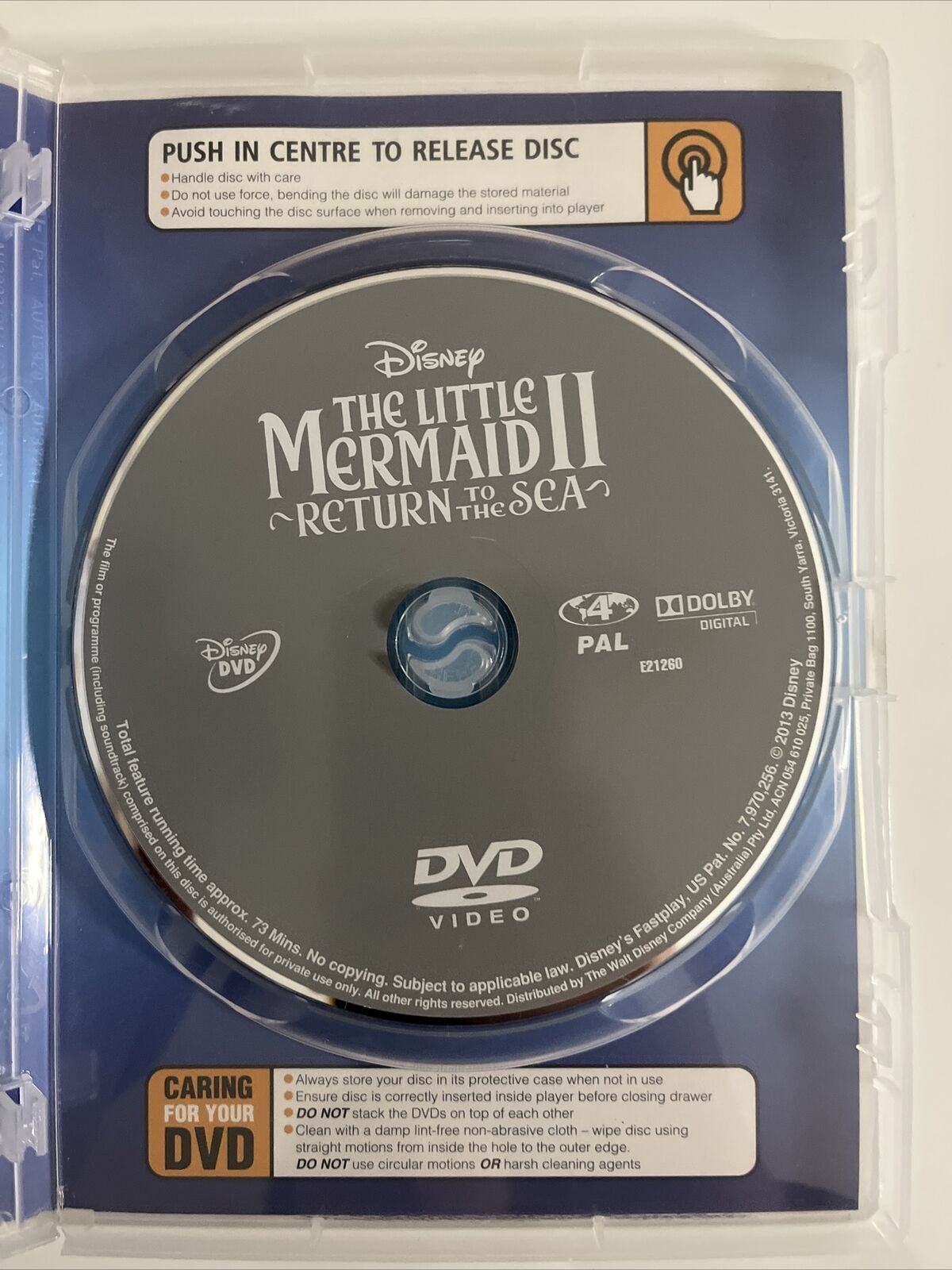 The Little Mermaid II Return To The Sea (DVD, 2000) Disney Region 4