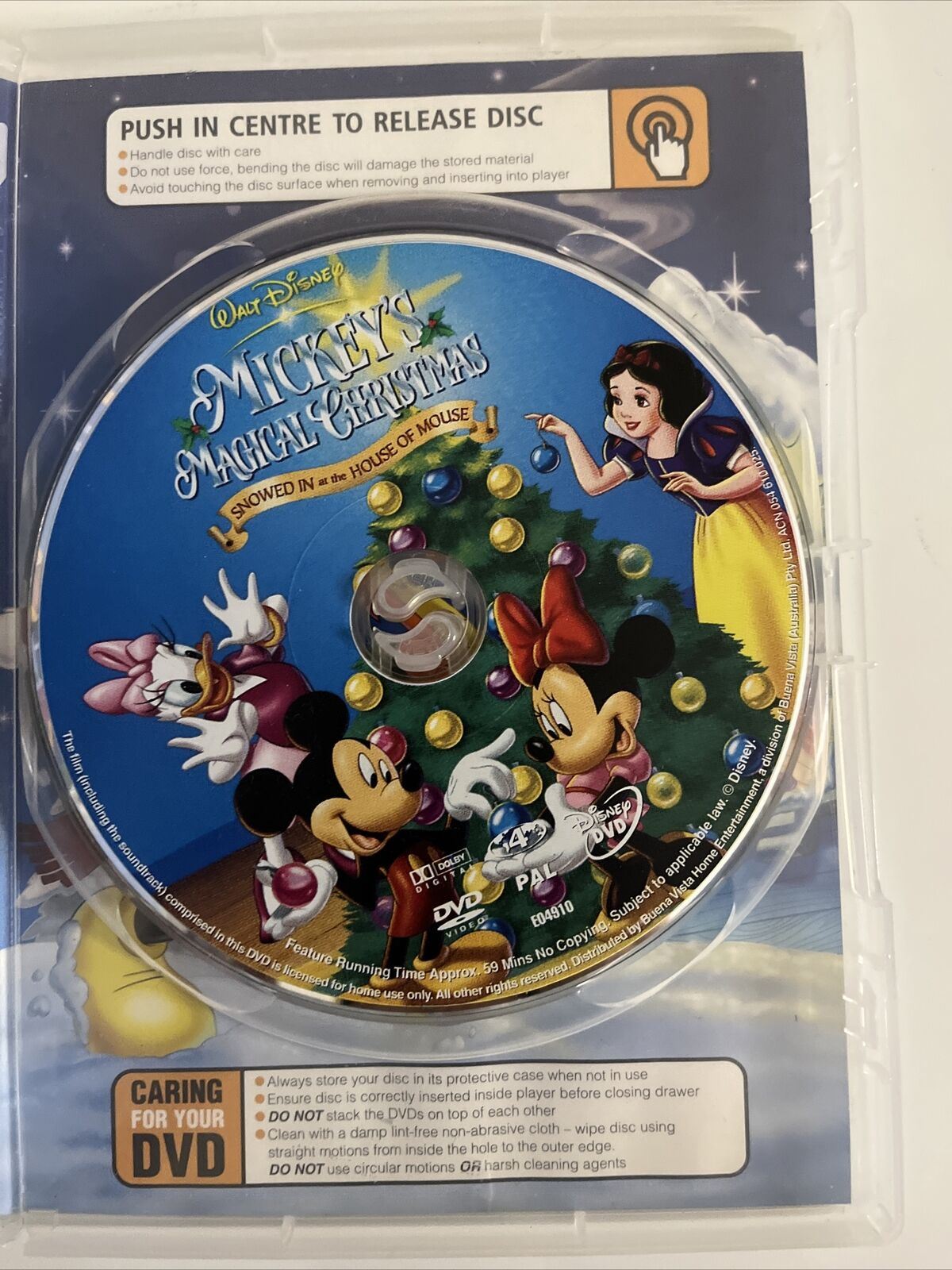 Mickey's Magical Christmas (DVD, 2001) Disney Animated Film Region 4